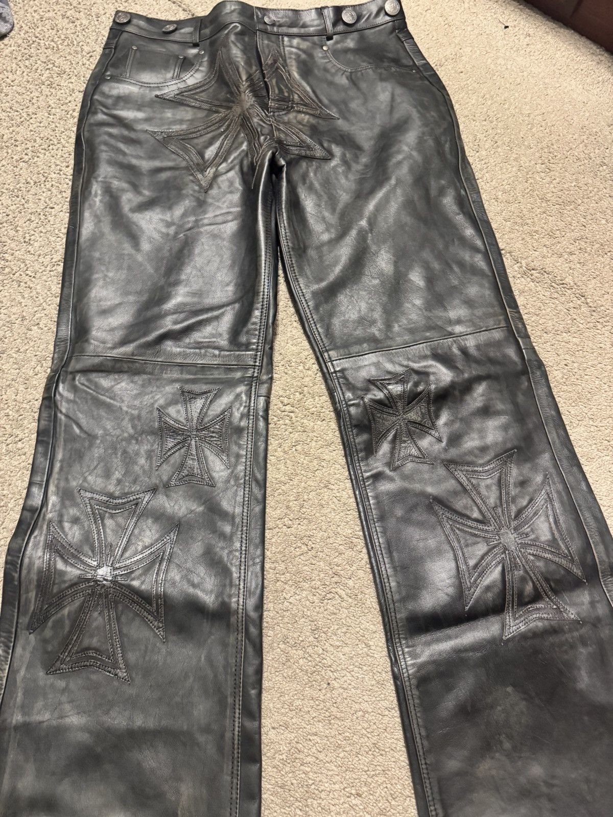 Other Vale Forever Leather Croxxxx Denim Size US 36 / EU 52 - 1 Thumbnail