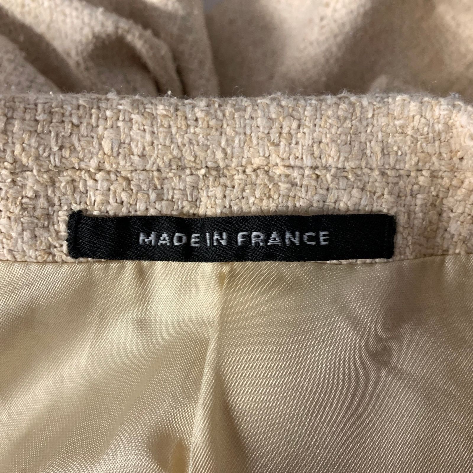 Yves Saint Laurent YVES SAINT LAURENT Size 38 Cream Tweed Wool Blend Sport Coat Size US 5.5 / EU 38 - 6 Thumbnail