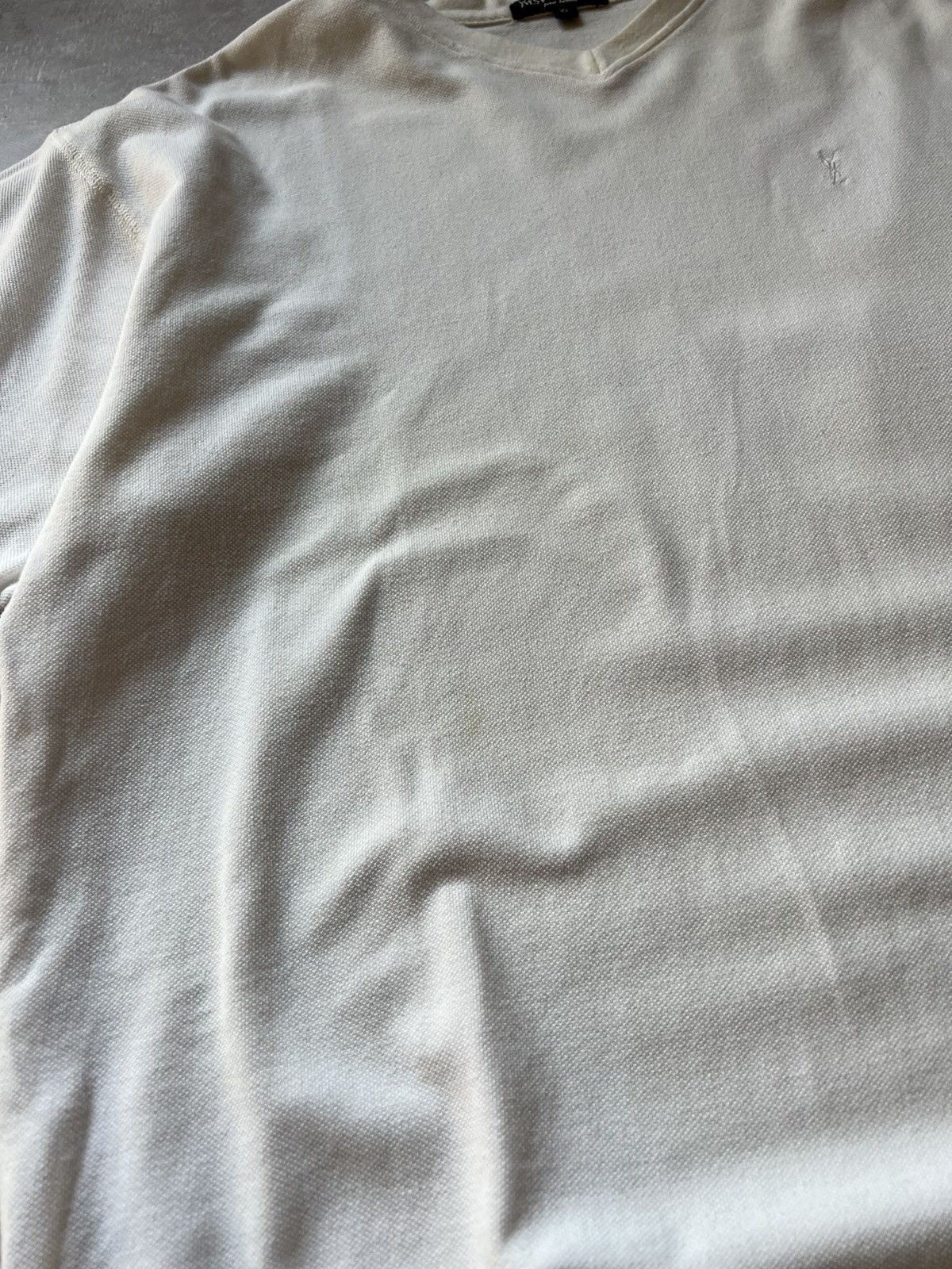 Yves Saint Laurent Vintage YSL 90s Y2k Distressed Tee Size US XL / EU 56 / 4 - 8 Thumbnail
