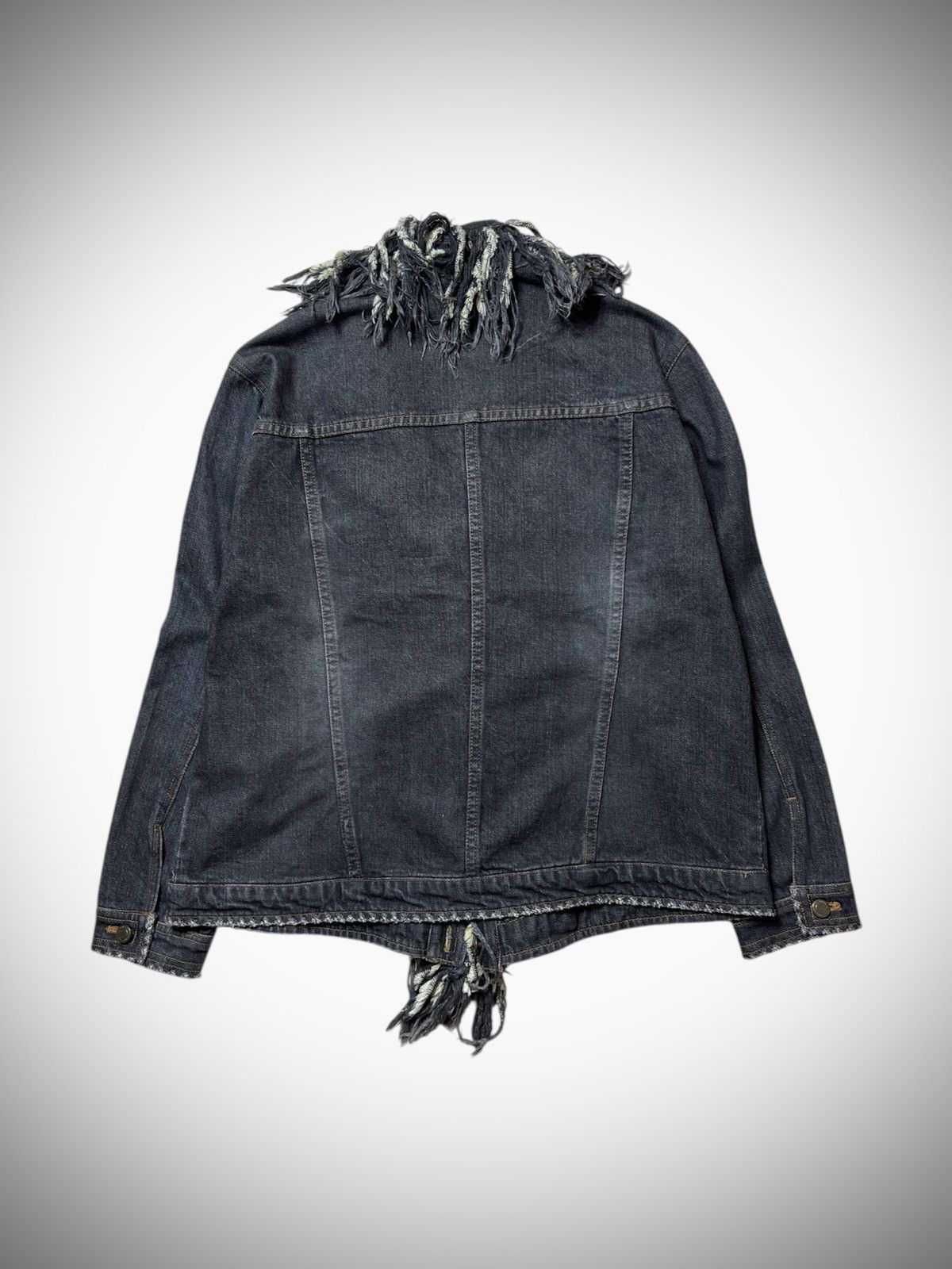 Japanese Brand 2000’s Petit a Petit - Denim Rip Fringe Size L / US 10 / IT 46 - 5 Thumbnail