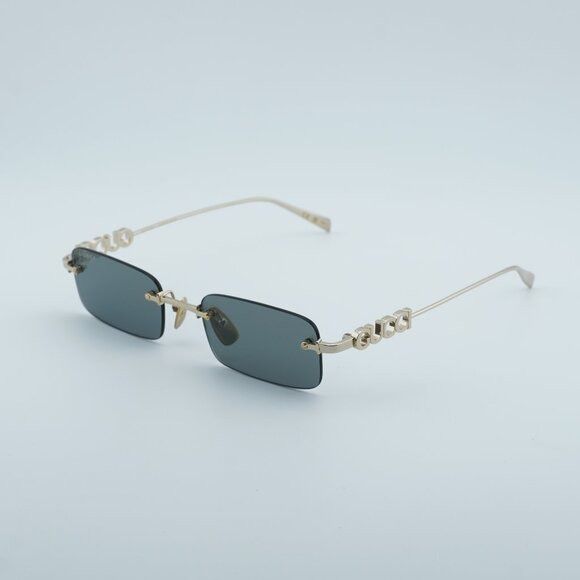 Gucci Gucci GG1808S 003 Sunglasses Gold Rectangle Frame, Grey Size ONE SIZE - 2 Thumbnail