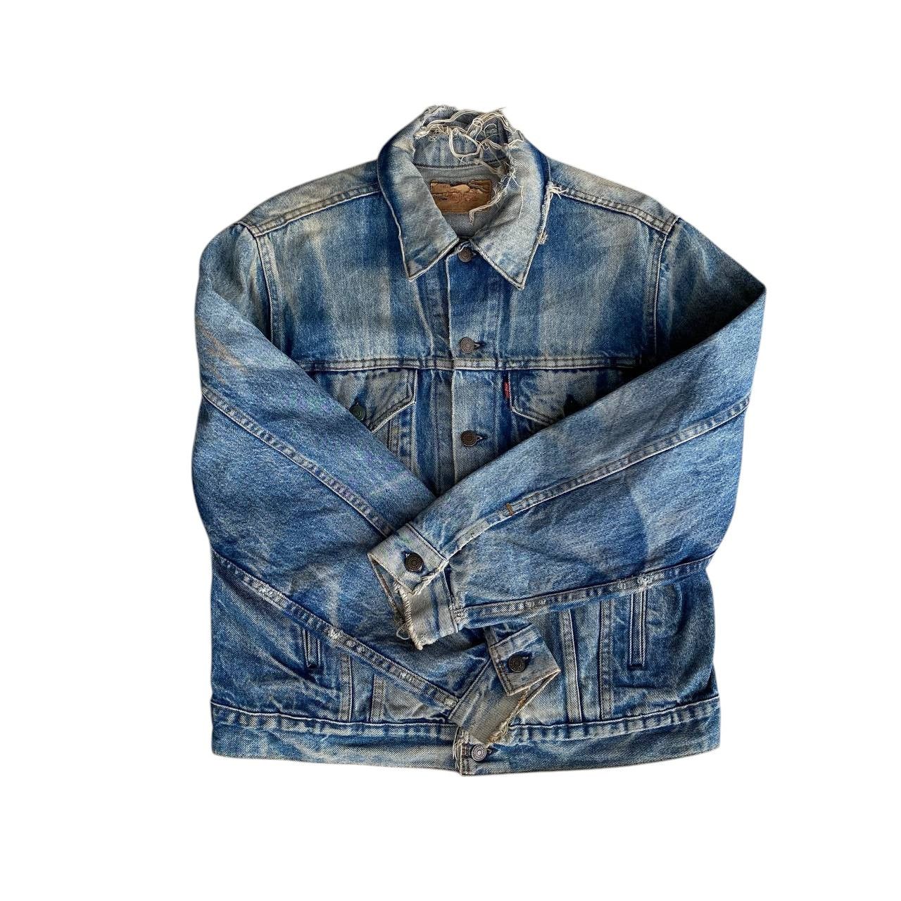 Levi's CRAZY PIECES LEVIS VINTAGE HONEYCOMBS FADED DISTRESSED DENIM Size US M / EU 48-50 / 2 - 18 Thumbnail