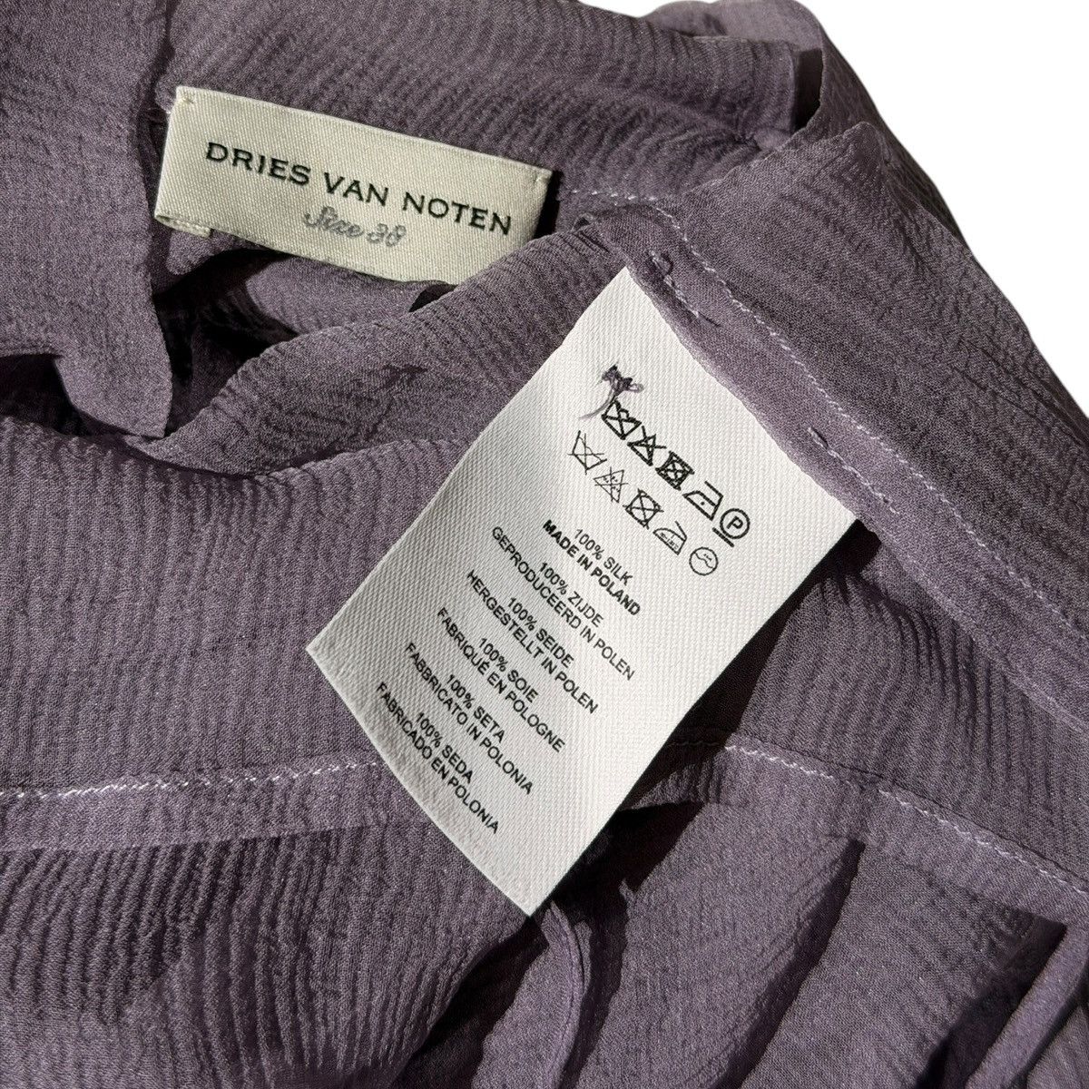 Dries Van Noten Silk flared sleeve conis blouse Size XS / US 0-2 / IT 36-38 - 3 Thumbnail