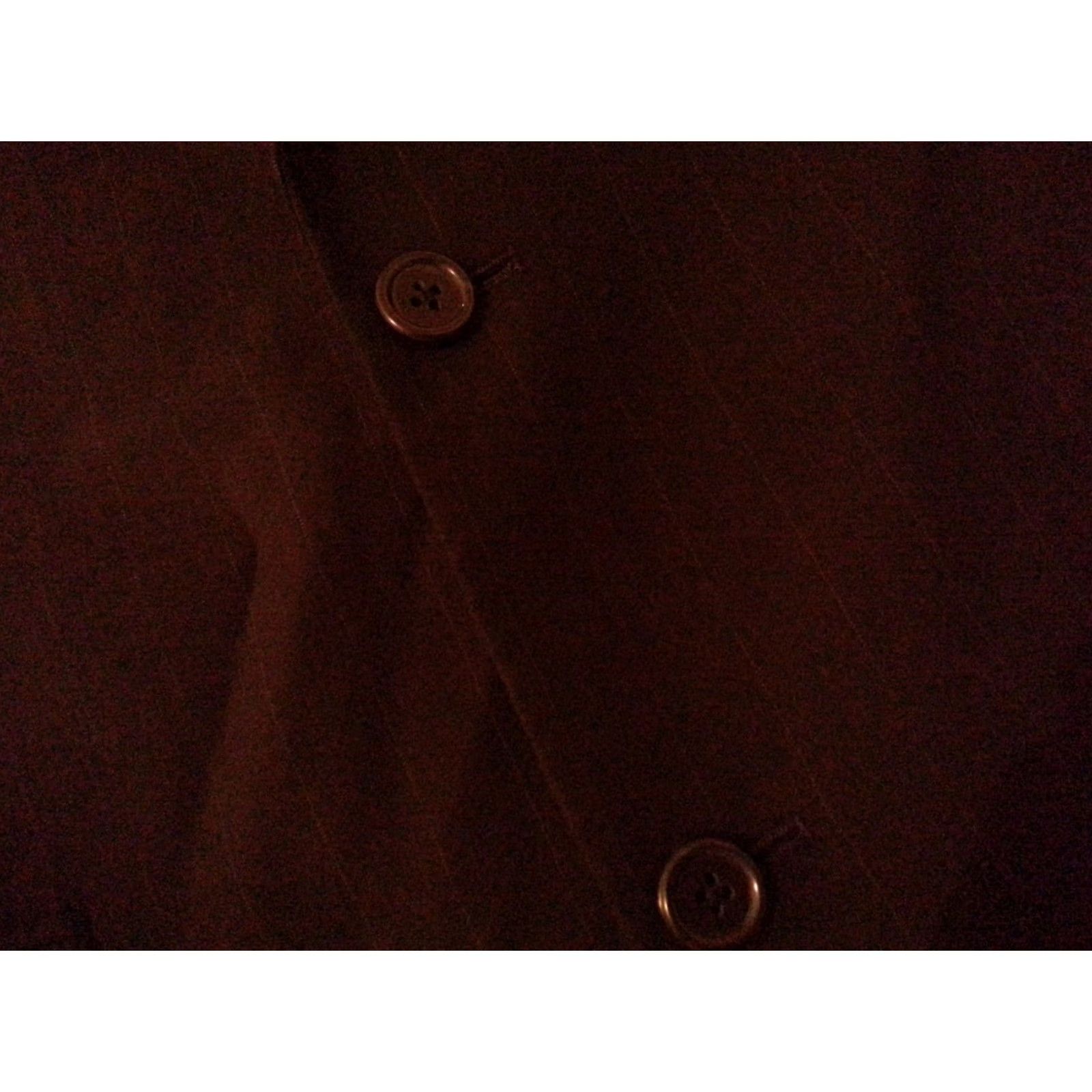 Jos. A. Bank Mens Jos. A Bank Black Wool Suit 40L Stripes 29x33 Size 40R - 5 Thumbnail