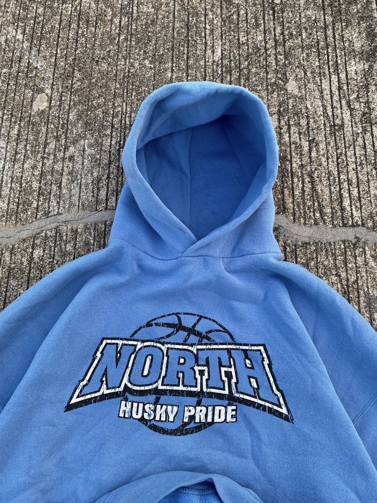 Vintage VTG Baby Blue Russell Athletic Hoodie Size US XXL / EU 58 / 5 - 6 Thumbnail