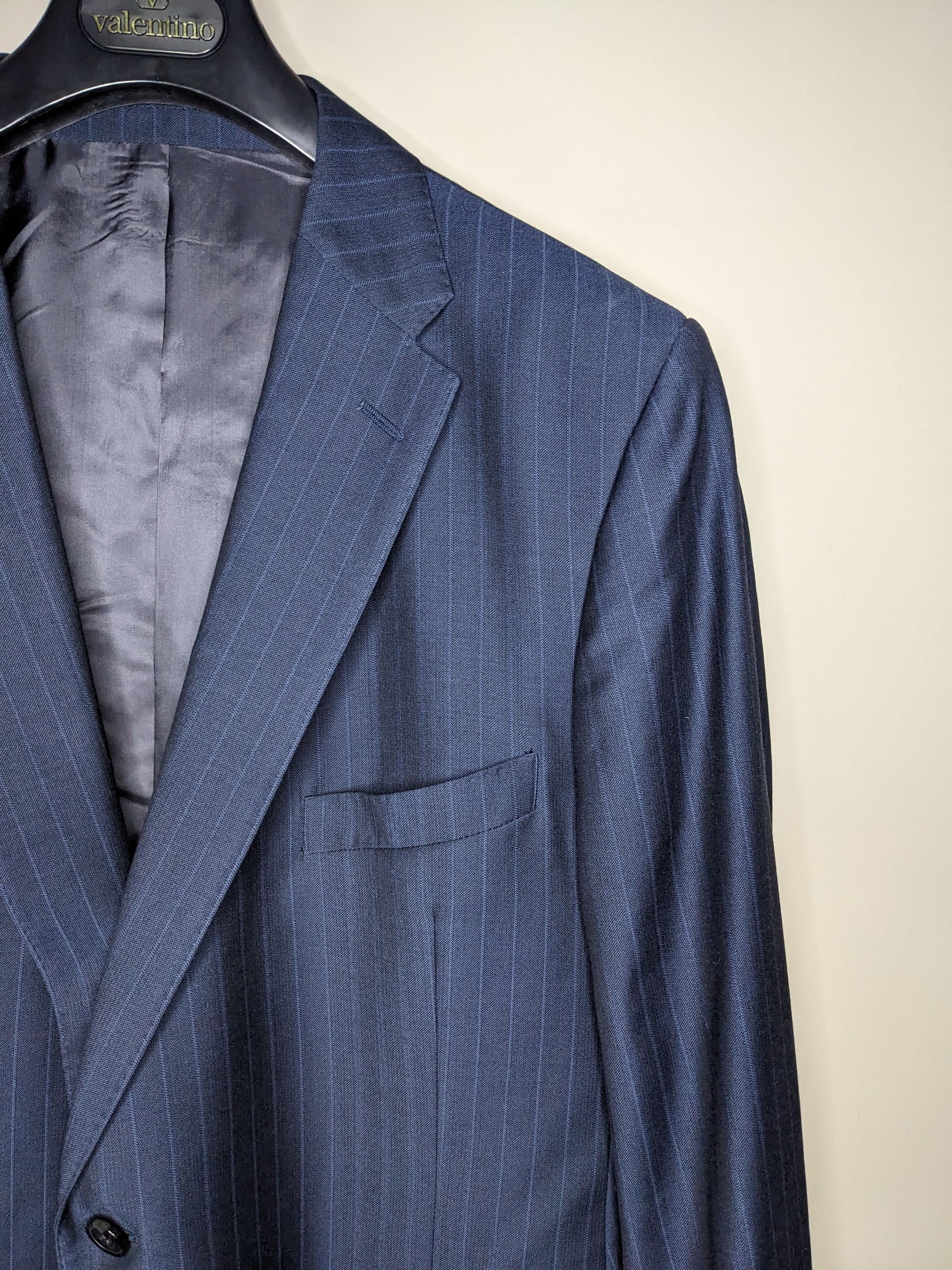Ermenegildo Zegna Ermenegildo Zegna Blazer 38R Navy Pinstriped Wool Jacket Size 40R - 4 Thumbnail
