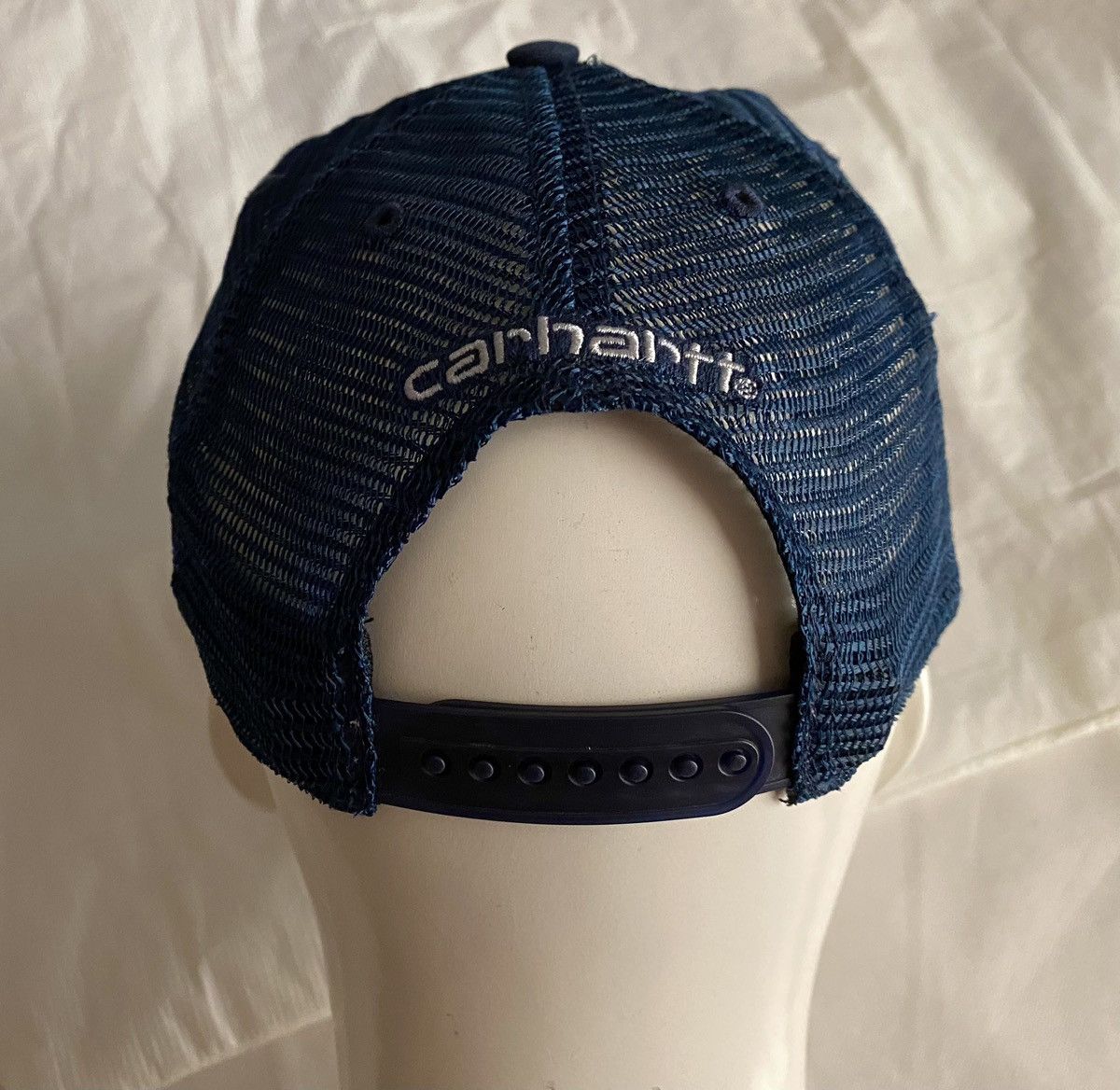 Carhartt Carhartt blue unstructured mesh trucker cap front logo patch Size ONE SIZE - 2 Thumbnail