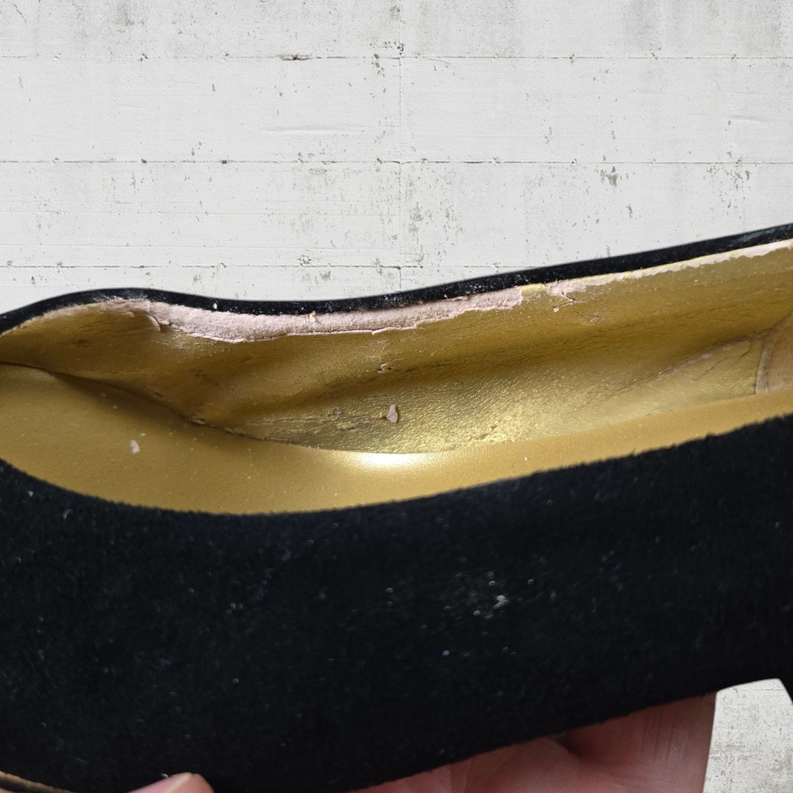 Vintage 80s Vintage Black Suede Pointed Square Toe Heels Size 8 Size US 8 / IT 38 - 8 Thumbnail