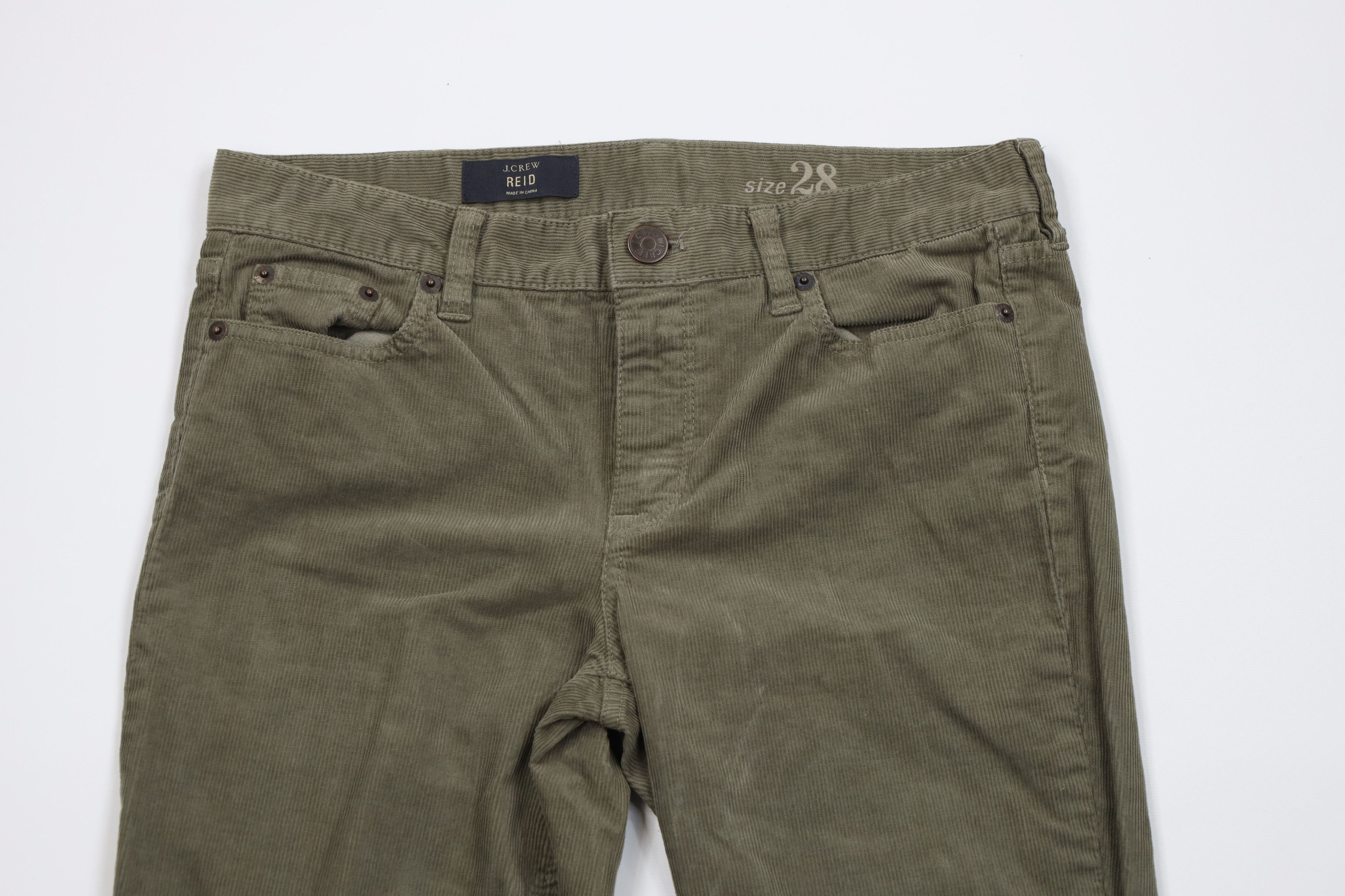 J.Crew J Crew Reid Skinny Straight Leg Corduroy Chino Pants Green Size 28" / US 6 / IT 42 - 2 Thumbnail