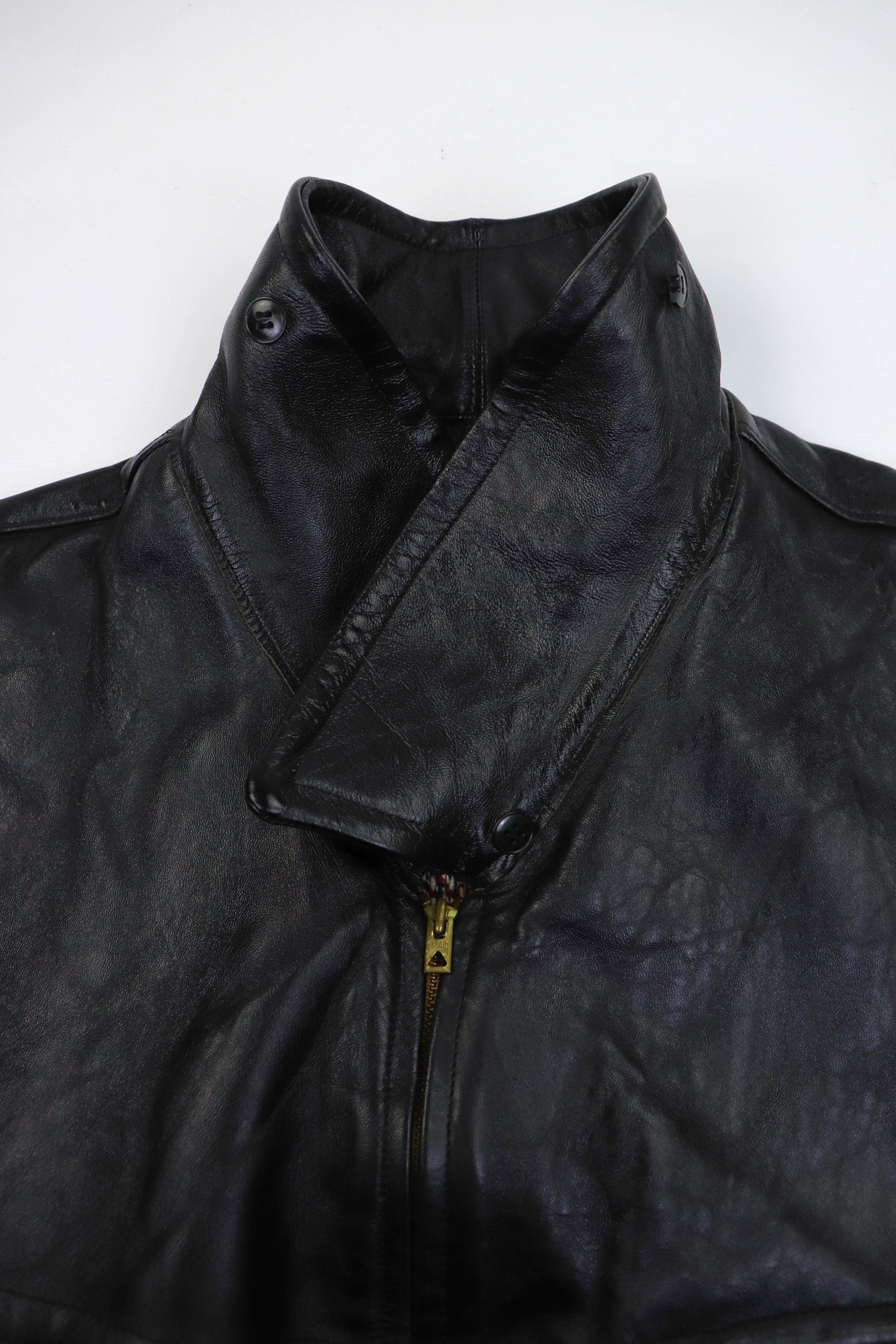 Vintage 60-70s Vintage Graulhet Impercuir French Leather Jacket Coat Size US XL / EU 56 / 4 - 11 Thumbnail