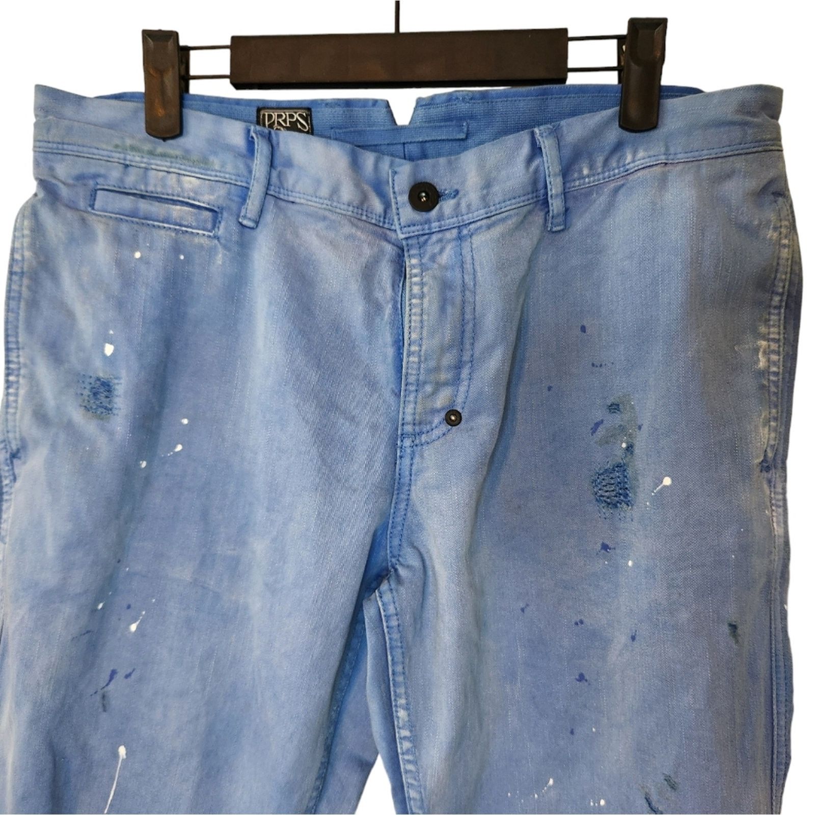 Prps NWT PRPS chino distressed baby blue paint pants savoy fit 32 Size US 32 / EU 48 - 6 Thumbnail