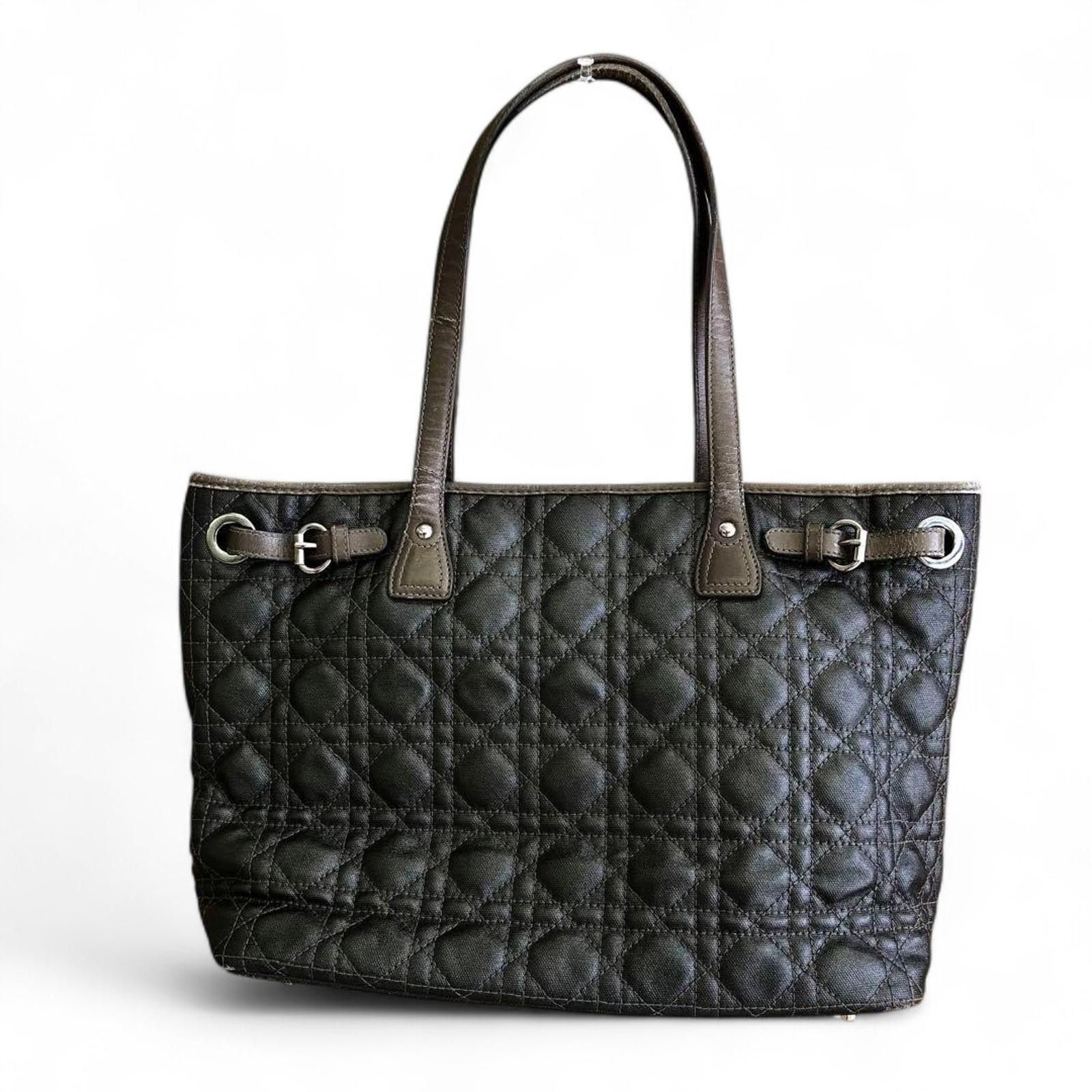 Christian Dior Monsieur Dior - Black Quilted Leather Tote Handbag Size ONE SIZE - 8 Thumbnail