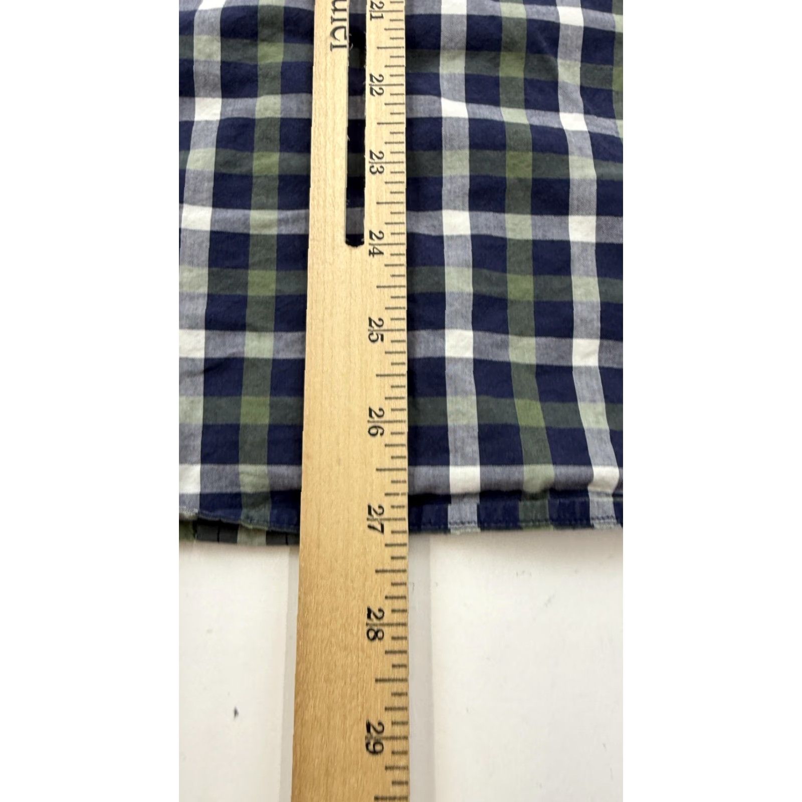 Banana Republic Banana Republic Shirt Mens Medium Blue Green Plaid Soft Wash Tailored Slim Fit Size US M / EU 48-50 / 2 - 7 Thumbnail