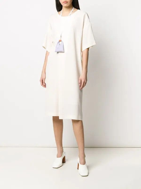 Maison Margiela o1y0625 Midi Dress in Ivory Size XS / US 0-2 / IT 36-38 - 5 Thumbnail