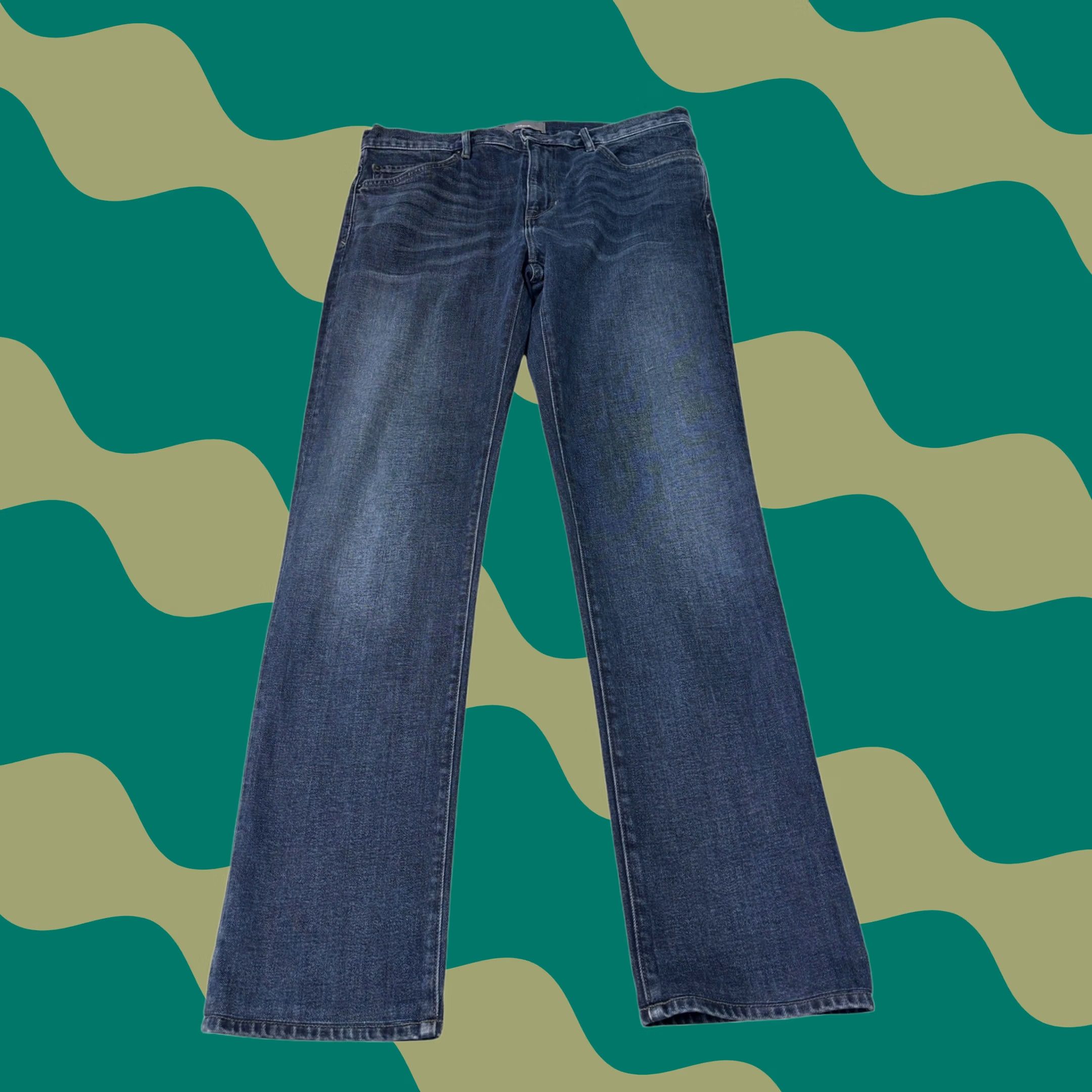 Vince Vince VM.212 Slim Jeans Mens 34X31 Dark Wash Blue Denim Stretch Made in USA Size US 34 / EU 50 - 1 Thumbnail