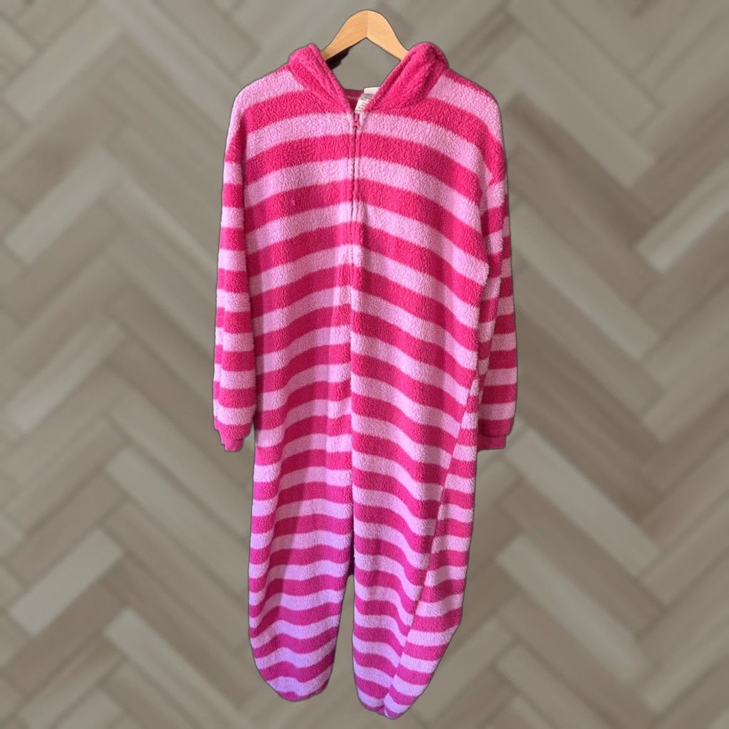 Disney Disney Cheshire Cat Cosplay Halloween Costume Pajamas One Piece OSFM Women Pink Novelty Distinct Pattern Cute Party Costume Size ONE SIZE - 1 Thumbnail