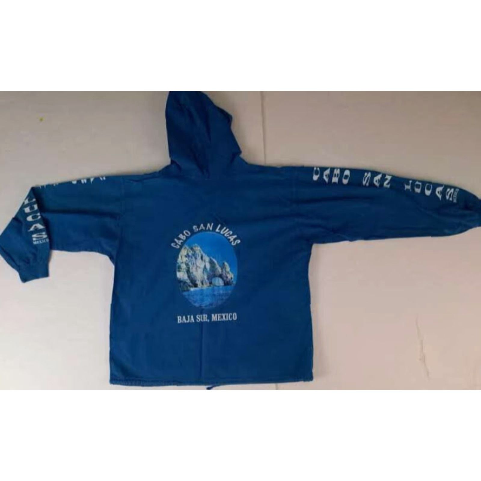 Nautica VINTAGE Canvas Nautical Hoodie Zip Unbranded Unisex Adults Sz 42 Blue Full Zip Beach 26in Long 26in Pit to Pit Mens Womens Size US XL / EU 56 / 4 - 3 Thumbnail