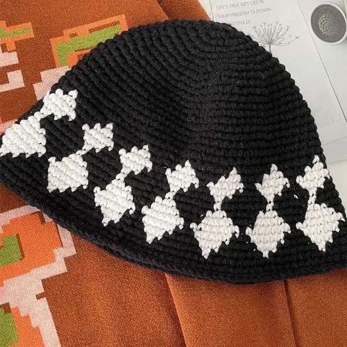 Other Flower Crochet Bucket Hat Size ONE SIZE - 3 Thumbnail