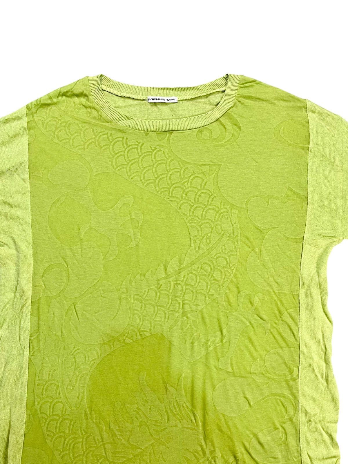 Japanese Brand × Vivienne Tam 2000s Vivienne Tam - The Way Of Dragon Neon Mesh Top Size M / US 6-8 / IT 42-44 - 3 Thumbnail