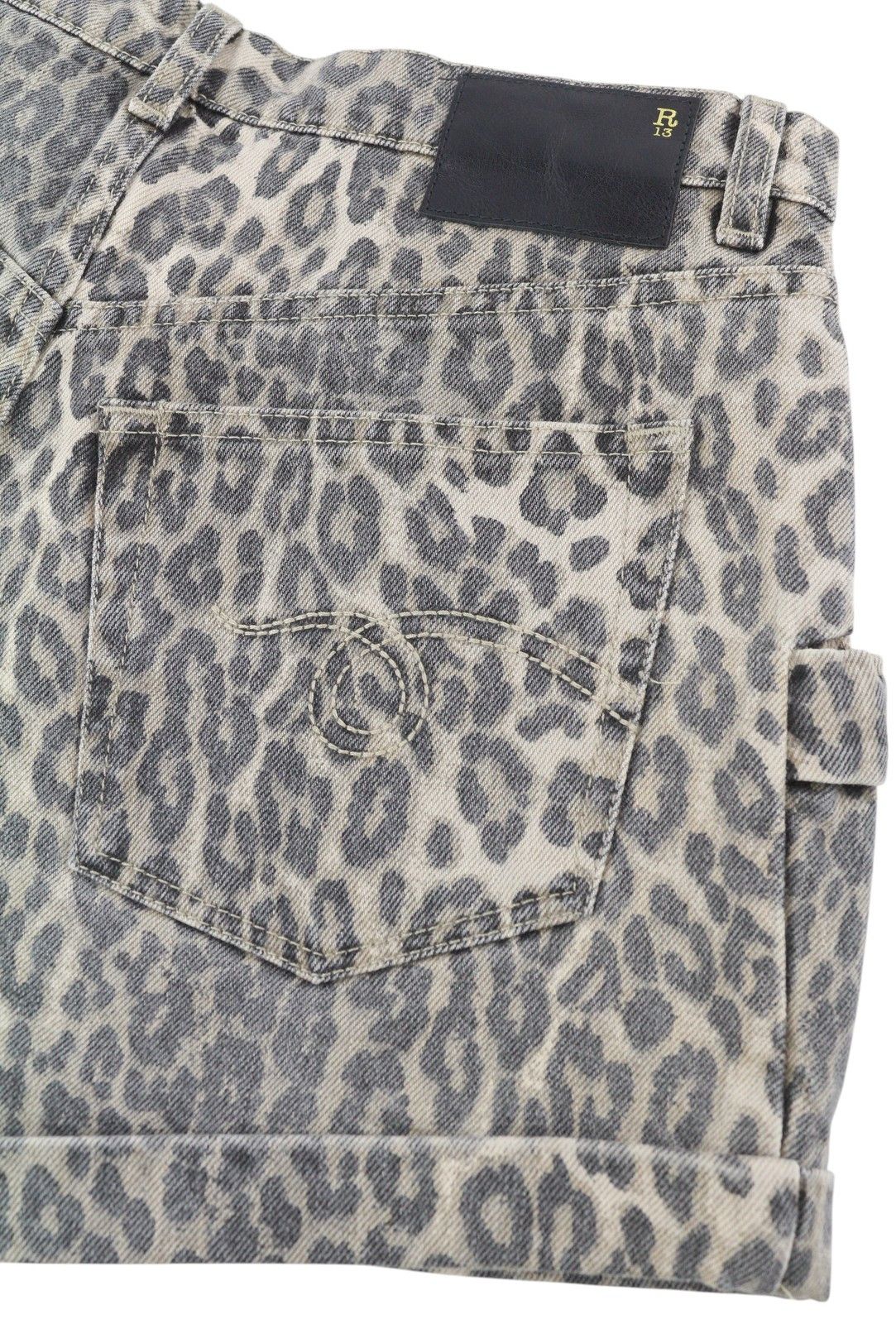 R13 POUCH POCKET 30 Leopard Denim RRP$1029 85104 Size 30" / US 8 / IT 44 - 7 Thumbnail