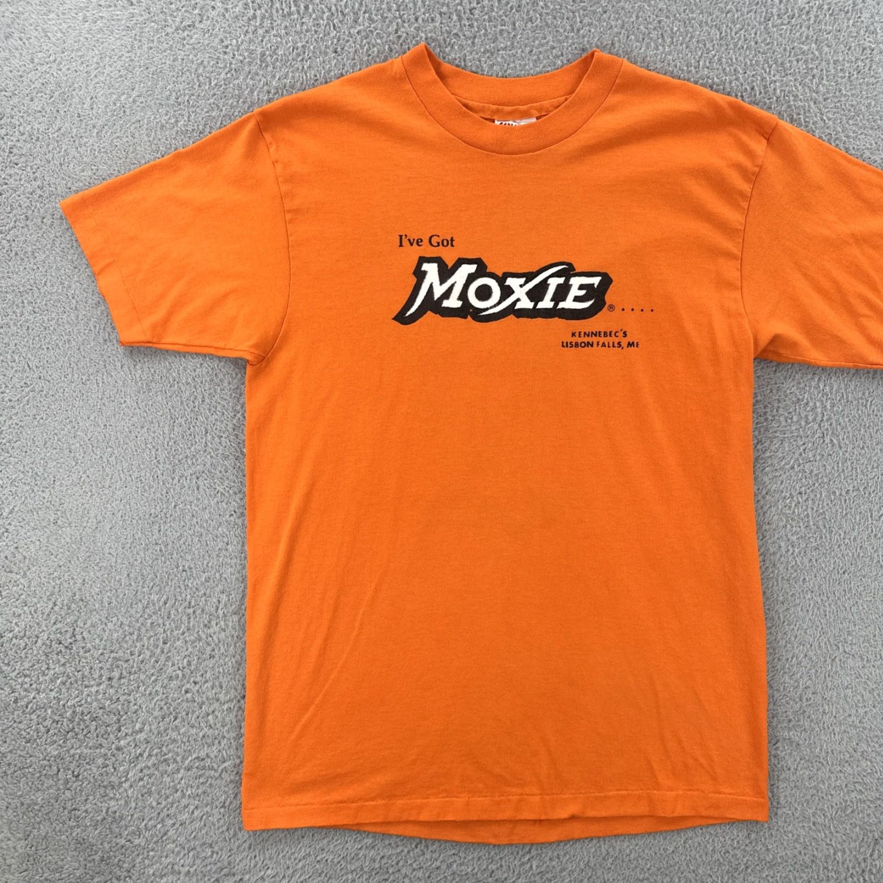 Hanes VTG Hanes Fifty-Fifty Mens L Orange Crew Neck Short Sleeve T-Shirt USA Made 80s Shirt MN Boys Men Womens Size US L / EU 52-54 / 3 - 3 Thumbnail