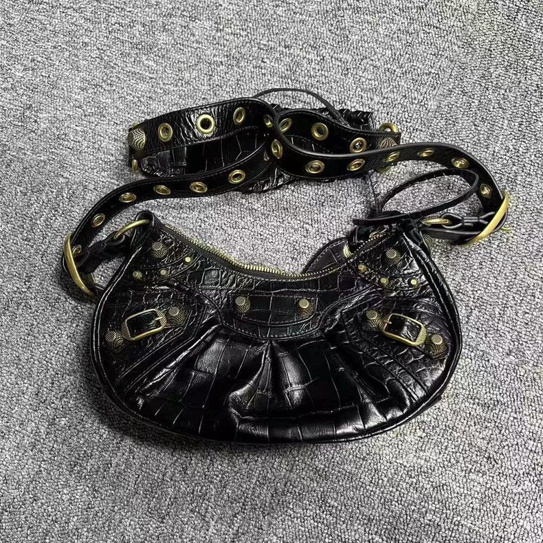 Balenciaga balenciaga black gold rivet motorcycle bag-dmc Size ONE SIZE - 1 Thumbnail