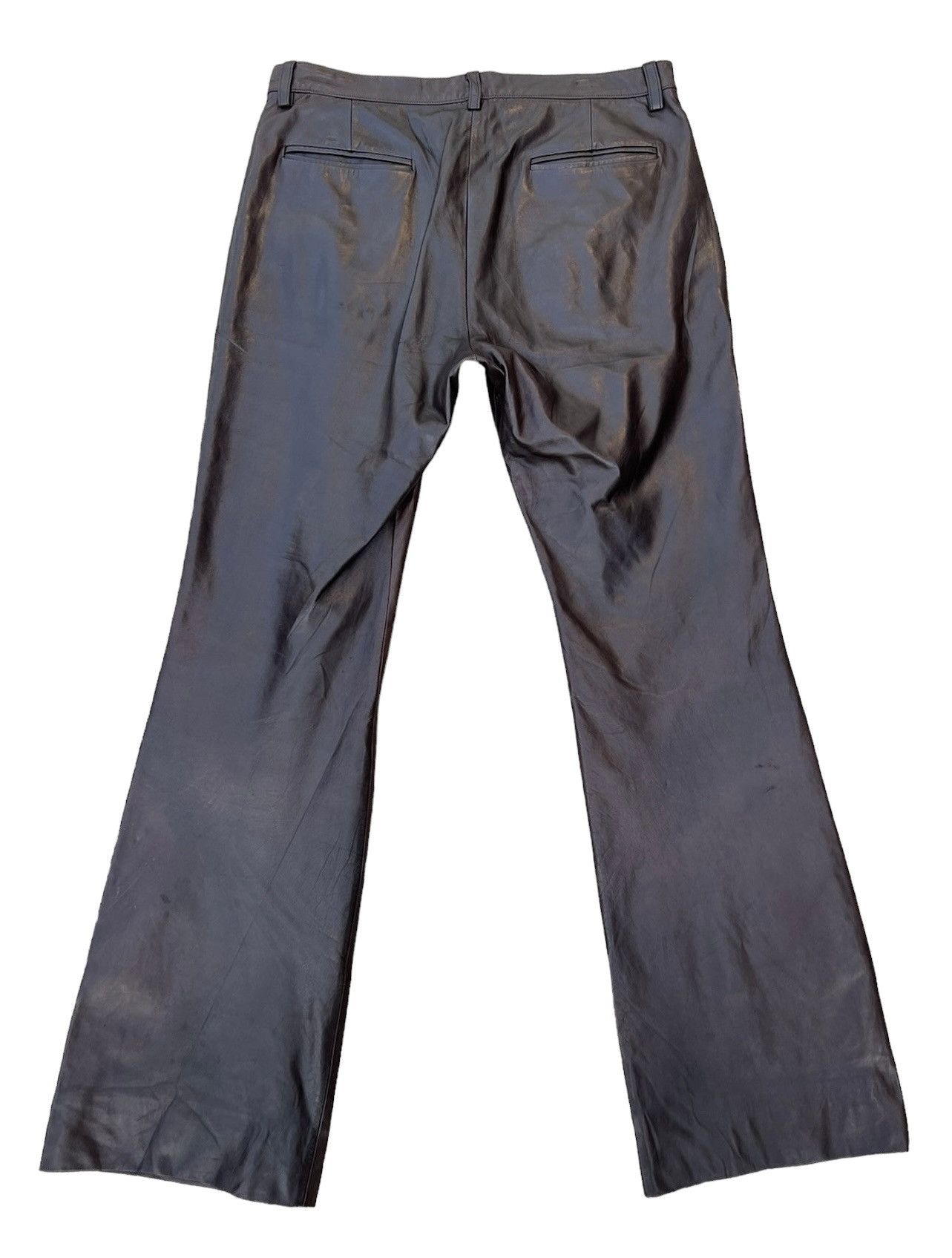 Izreel  Kazuhiro Takakura × Japanese Brand × Leather BIGLIDUE Kazuhiro Takakura Patina Horse Leather Flare Pant Size US 31 - 2 Thumbnail