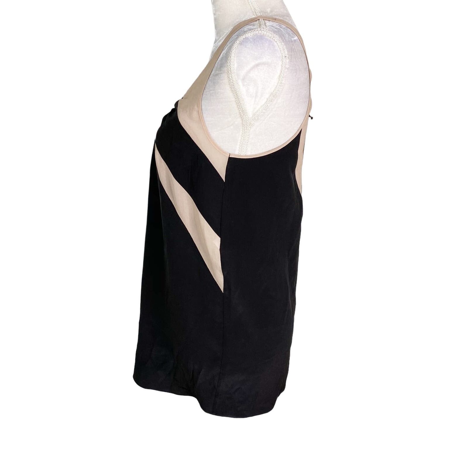 Faith Connexion Faith Connexion Top Tank 4 Silk Black Beige Semi Sheer New Size S / US 4 / IT 40 - 9 Thumbnail