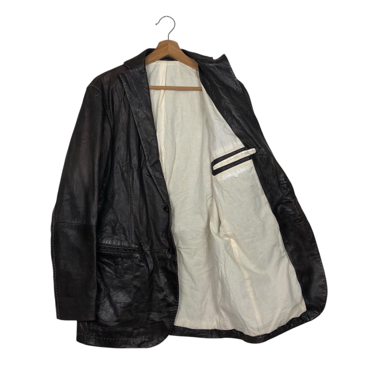 Japanese Brand 📌Vintage Biker Leather Jacket Male & Co. Issey Miyake Size US L / EU 52-54 / 3 - 12 Thumbnail