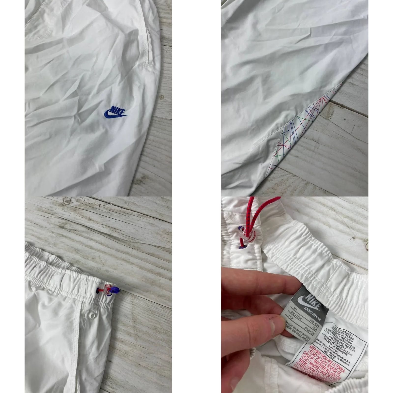 Nike VINTAGE Nike TN Track Pants Mens XL White Nylon Swoosh 00s Vintage Activewear Size US 36 / EU 52 - 8 Thumbnail