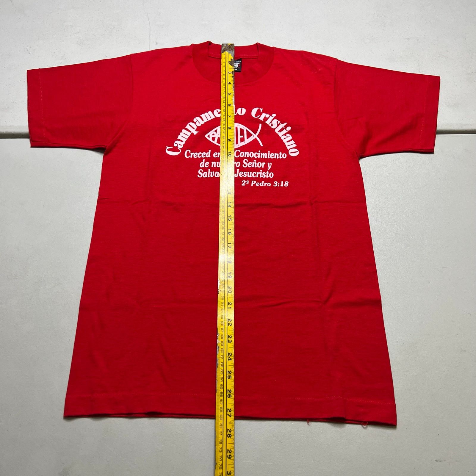 Vintage Vintage 90’s Single Stitch Red Campamento Cristiano Medium Size US M / EU 48-50 / 2 - 5 Thumbnail