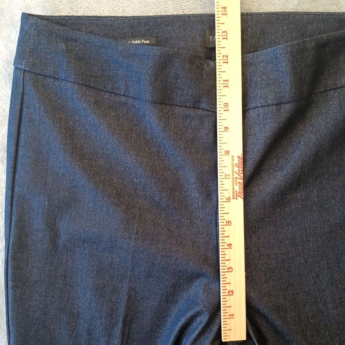 Talbots Talbots Chatham Ankle Pants Womens Size 14 Blue Side Zip Stretch 35x27 Size 36" / US 14 / IT 50 - 4 Thumbnail