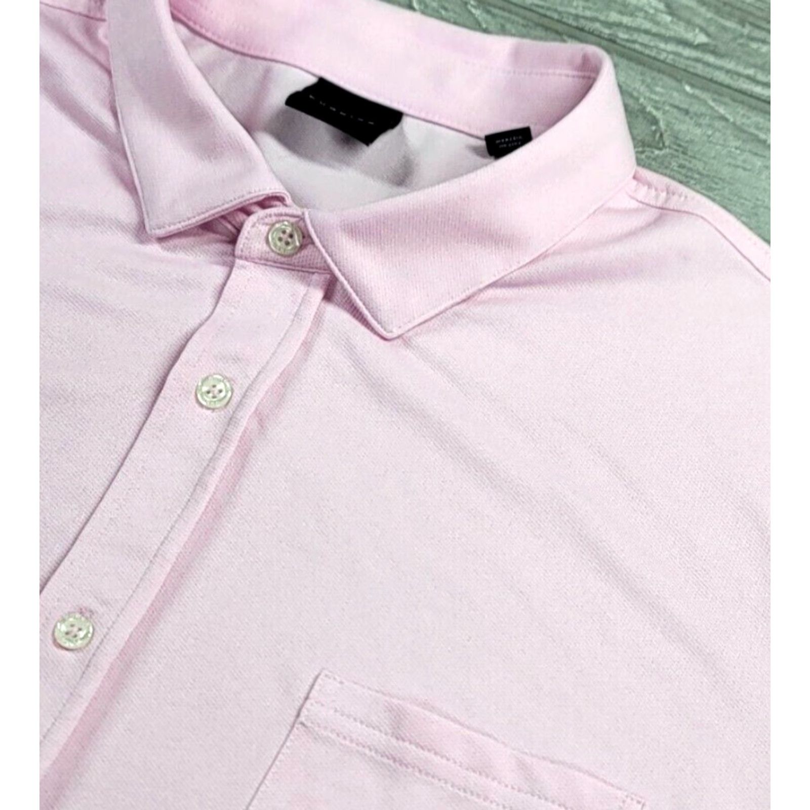 Vintage Dunning Button-Up Shirt Mens M Pink 100% Polyester Camp Palmetto Dunes Golf Shirt Size US M / EU 48-50 / 2 - 7 Thumbnail