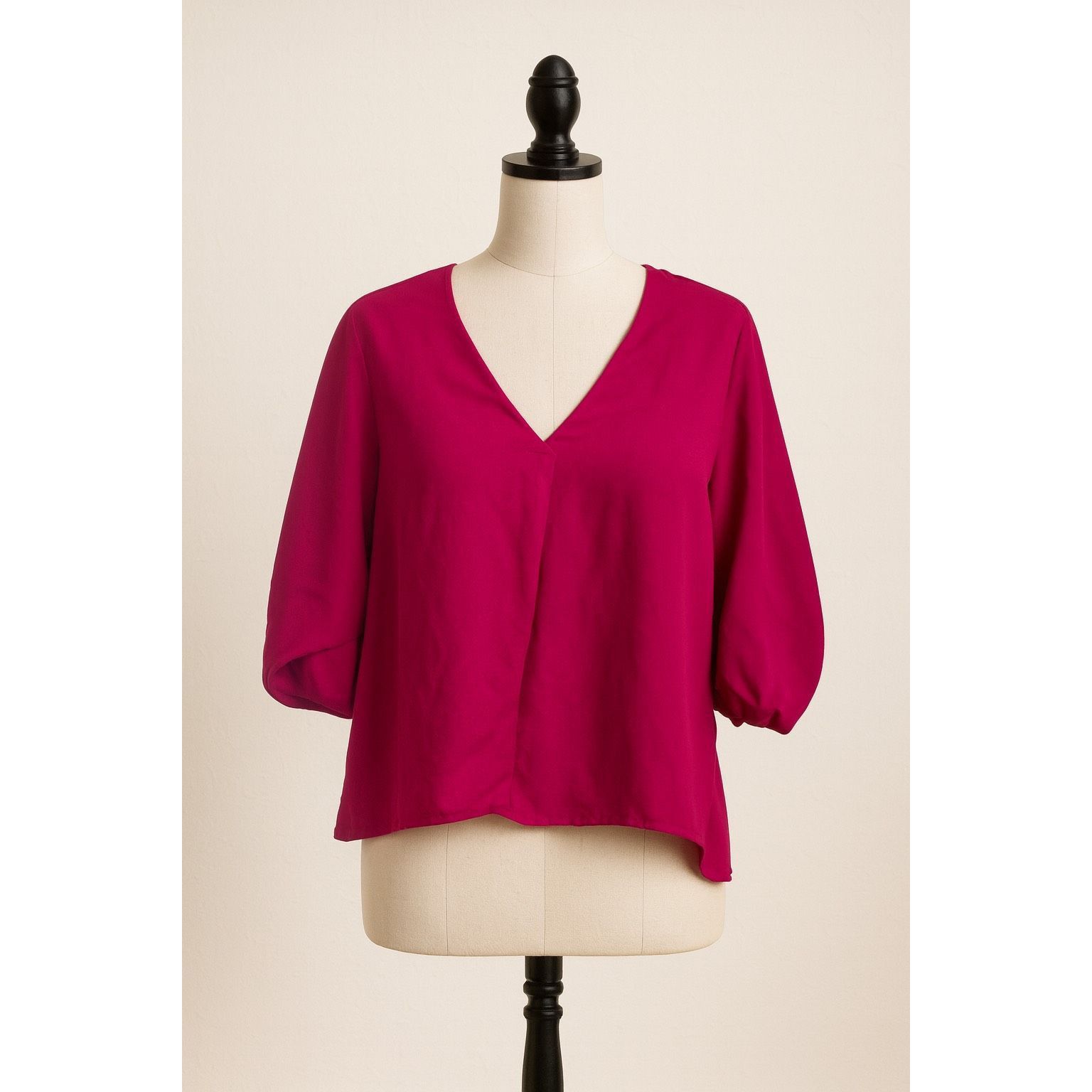 Vince Camuto Vince Camuto Relaxed Fit Blouse | Size XXS | Fuchsia Pink Ro Size XXS / US 00 / IT 34 - 1 Thumbnail