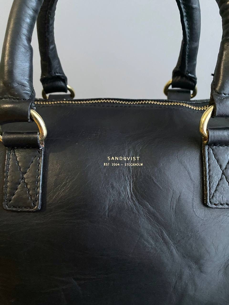 SANDQVIST Sandqvist Black Leather Handbag Shoulder Bag Size ONE SIZE - 6 Thumbnail