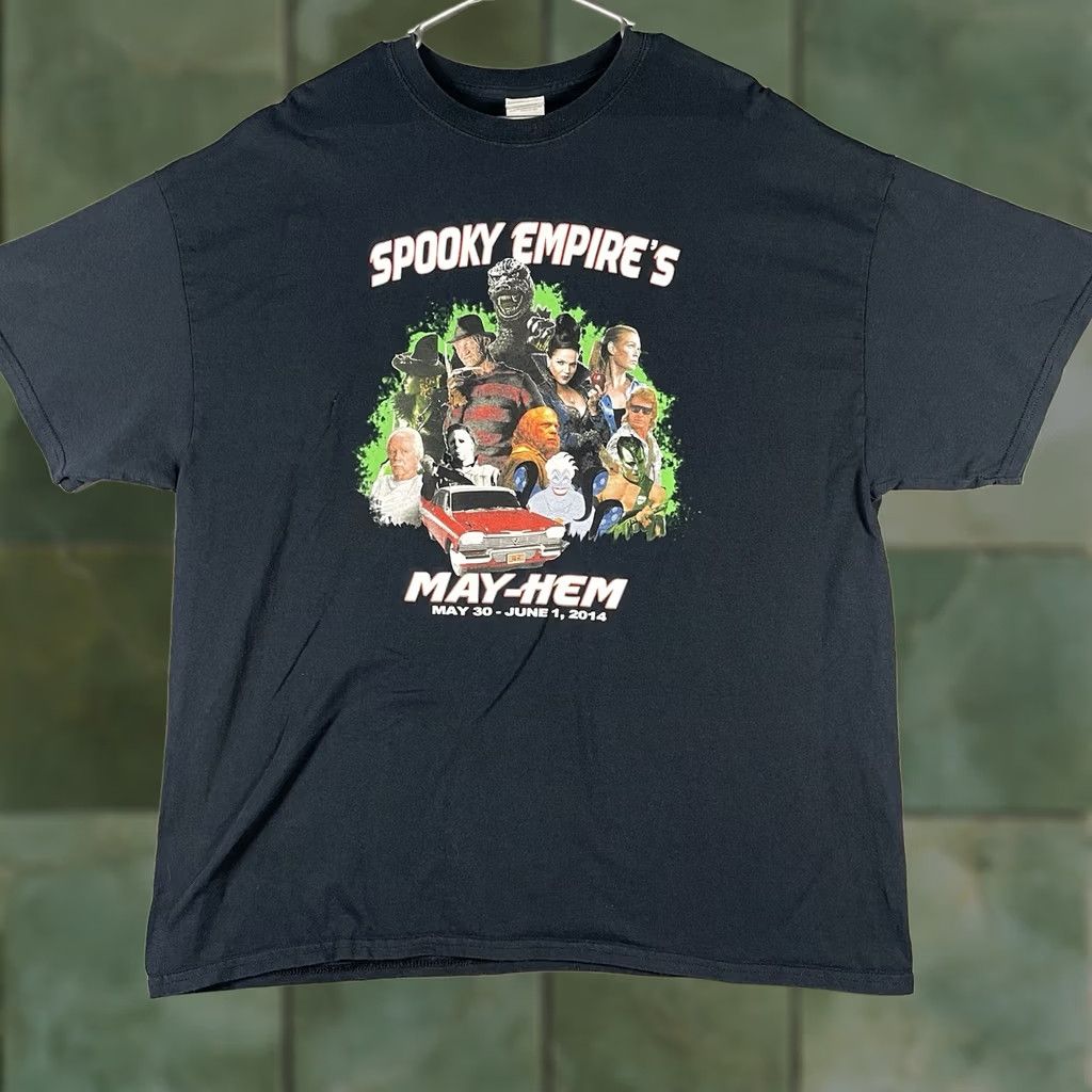 Gildan Spooky Empire 2014 T Shirt 2XL Black Horror Convention Souvenir Gildan Men Short Sleeve Crew Neck Graphic Print Vintage: No Size US XXL / EU 58 / 5 - 1 Thumbnail