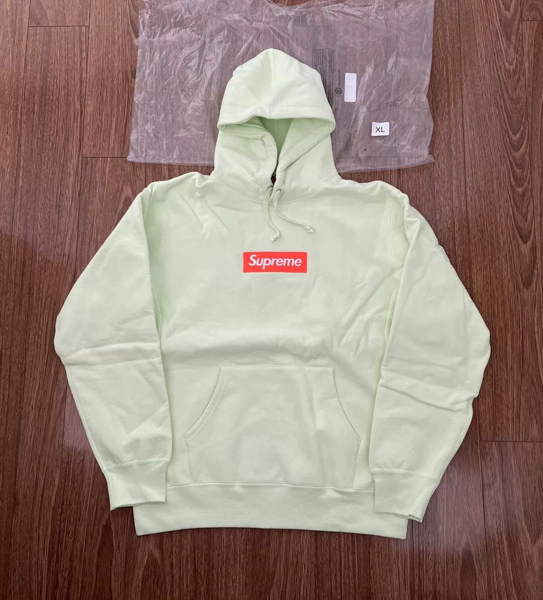Supreme supreme pale lime box logo hooded sweatshirt Size US M / EU 48-50 / 2 - 1 Thumbnail