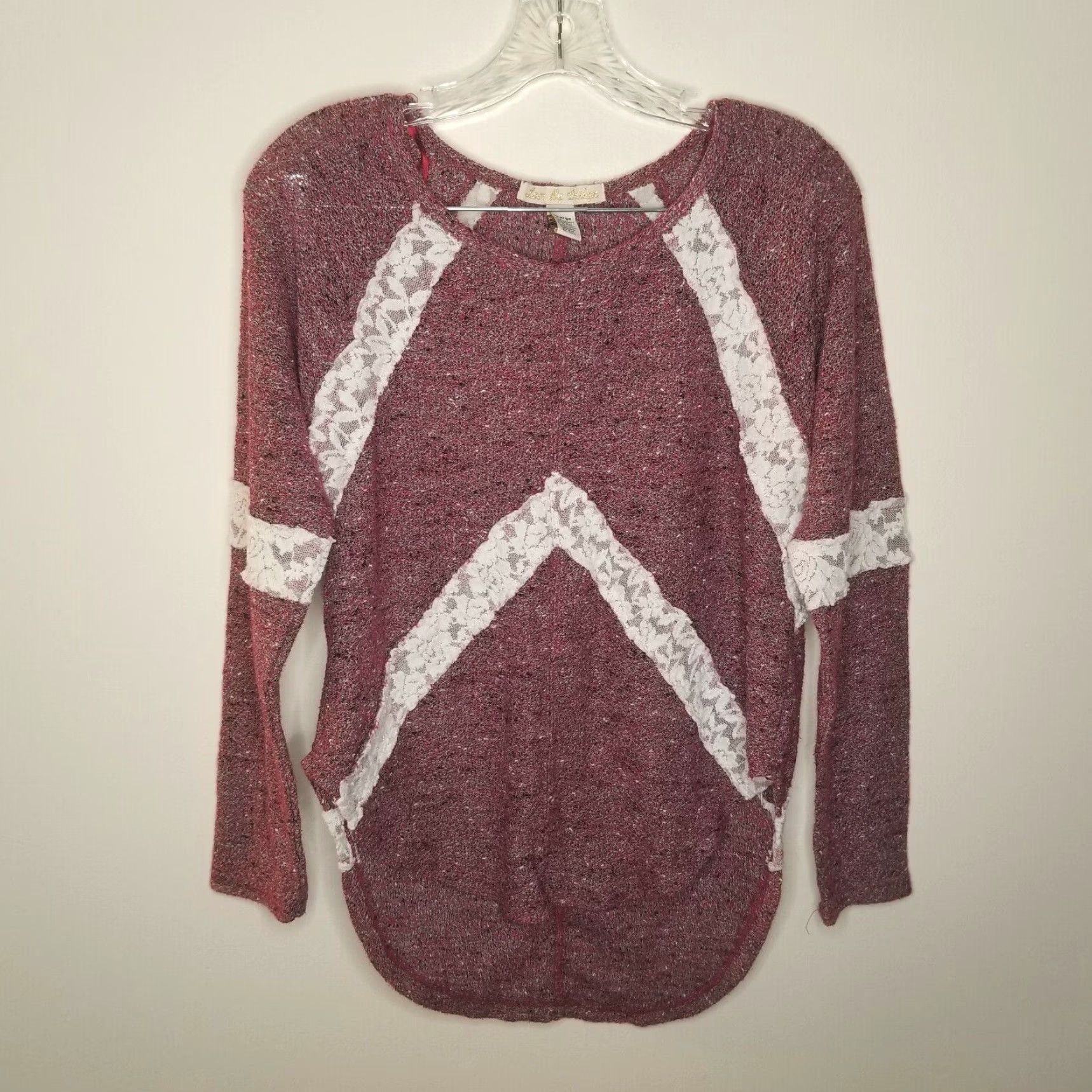 Vintage Love By Design Blouse Women Long Sleeve Red Sheer XL Size XL / US 12-14 / IT 48-50 - 2 Thumbnail