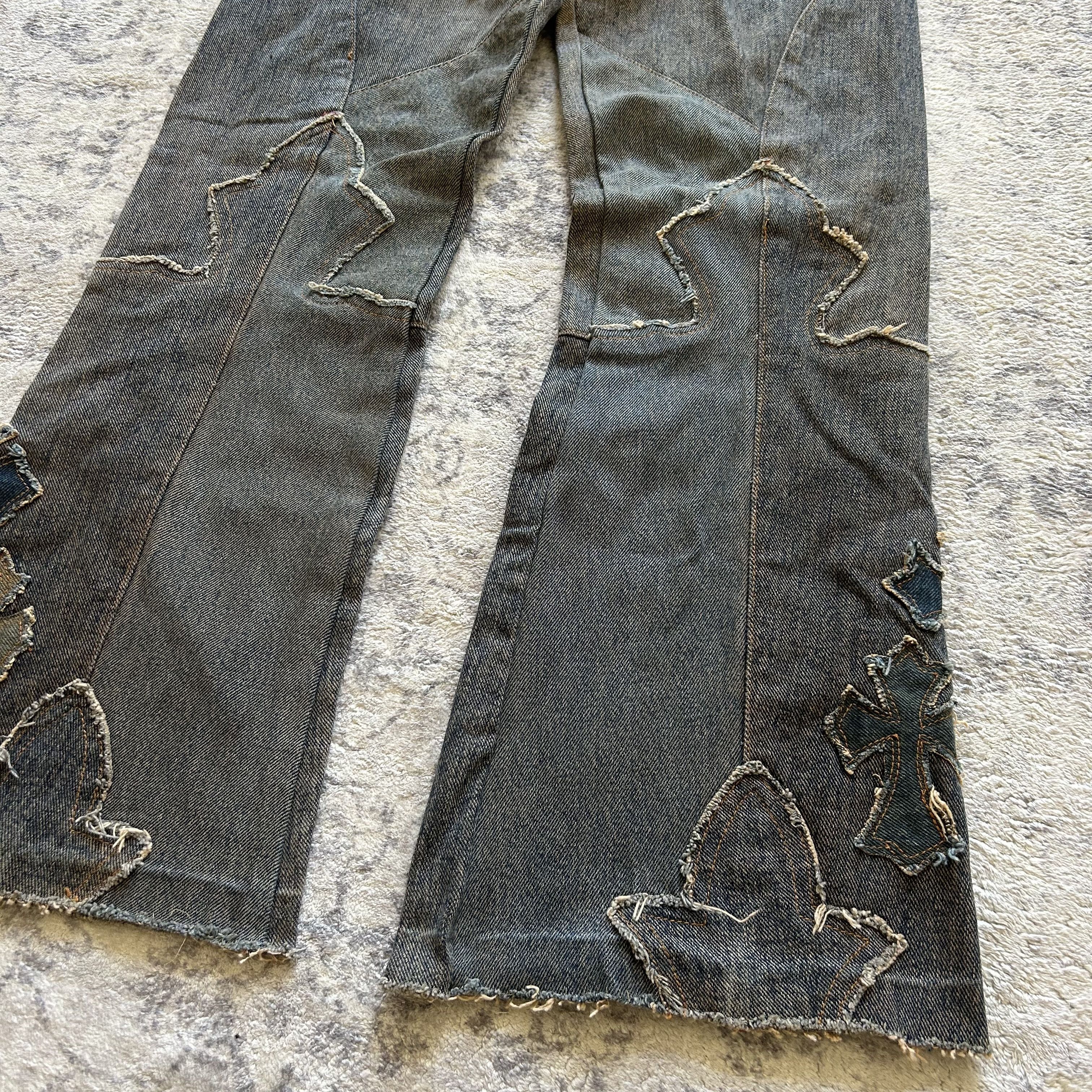 A&G Rock A&G Le Fleur Patch Work Lace-up Jeans Size US 28 / EU 44 - 4 Thumbnail
