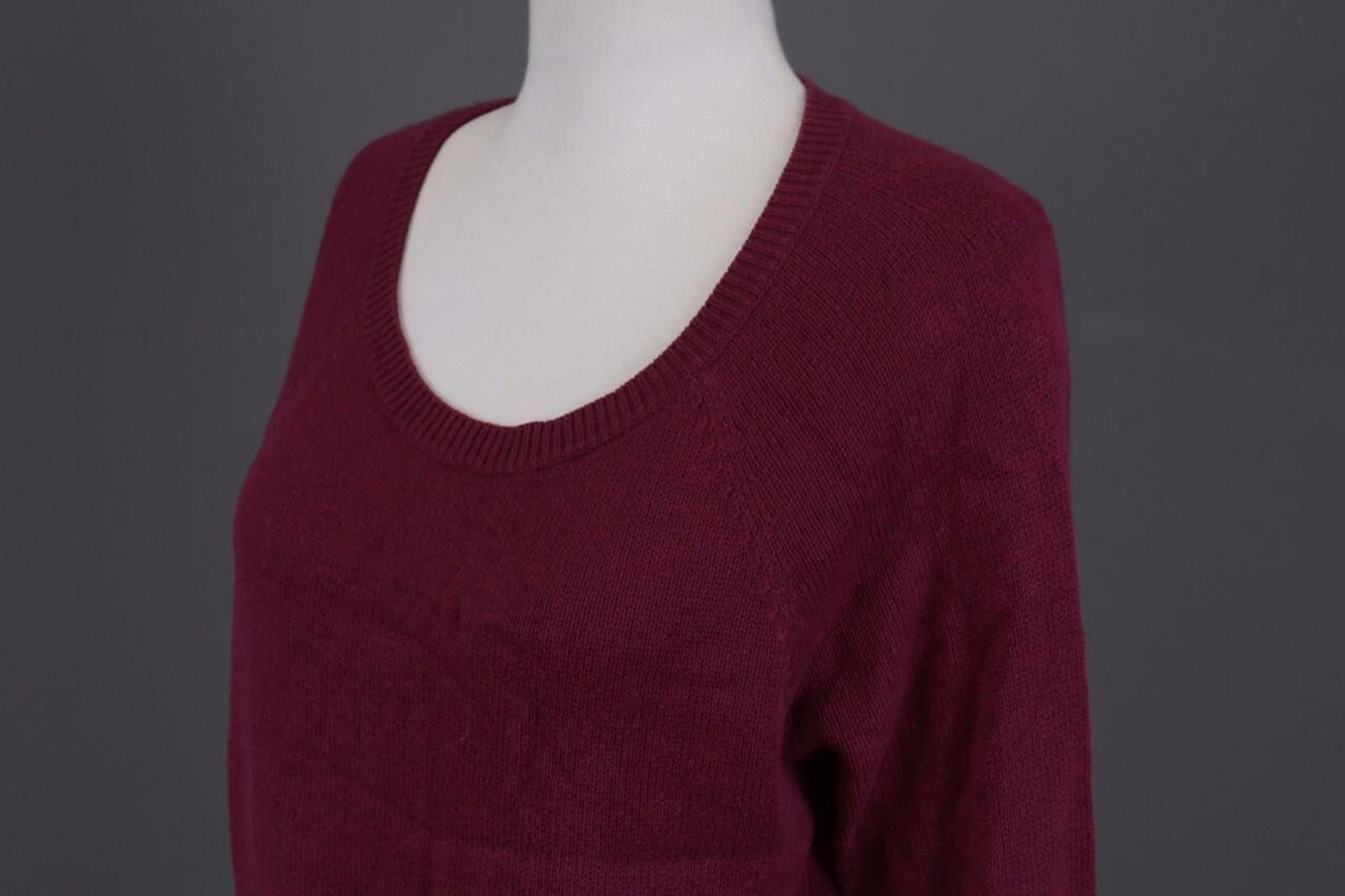 Eileen Fisher Eileen Fisher Burgubdy Lagenlook Cotton Sweater Size M Size M / US 6-8 / IT 42-44 - 7 Thumbnail