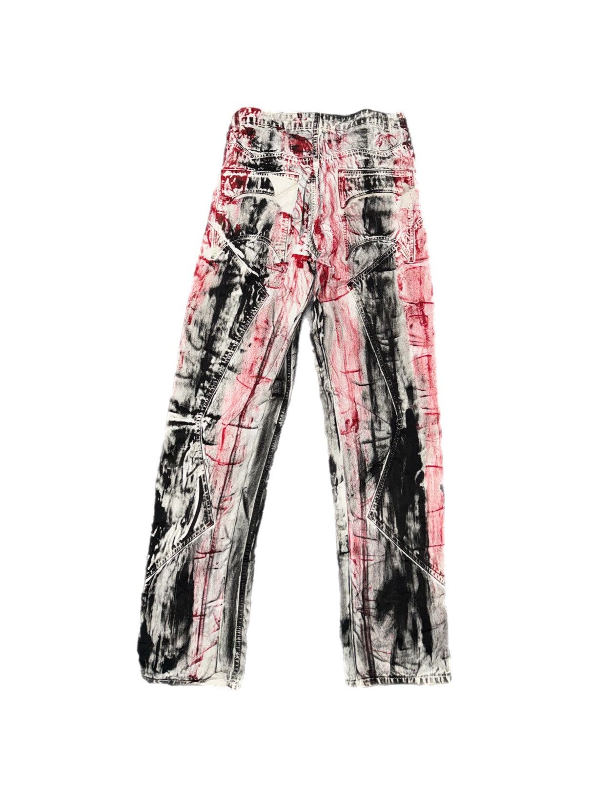 Other Jackjohnjr (red/black) painted denim Size US 32 / EU 48 - 2 Thumbnail