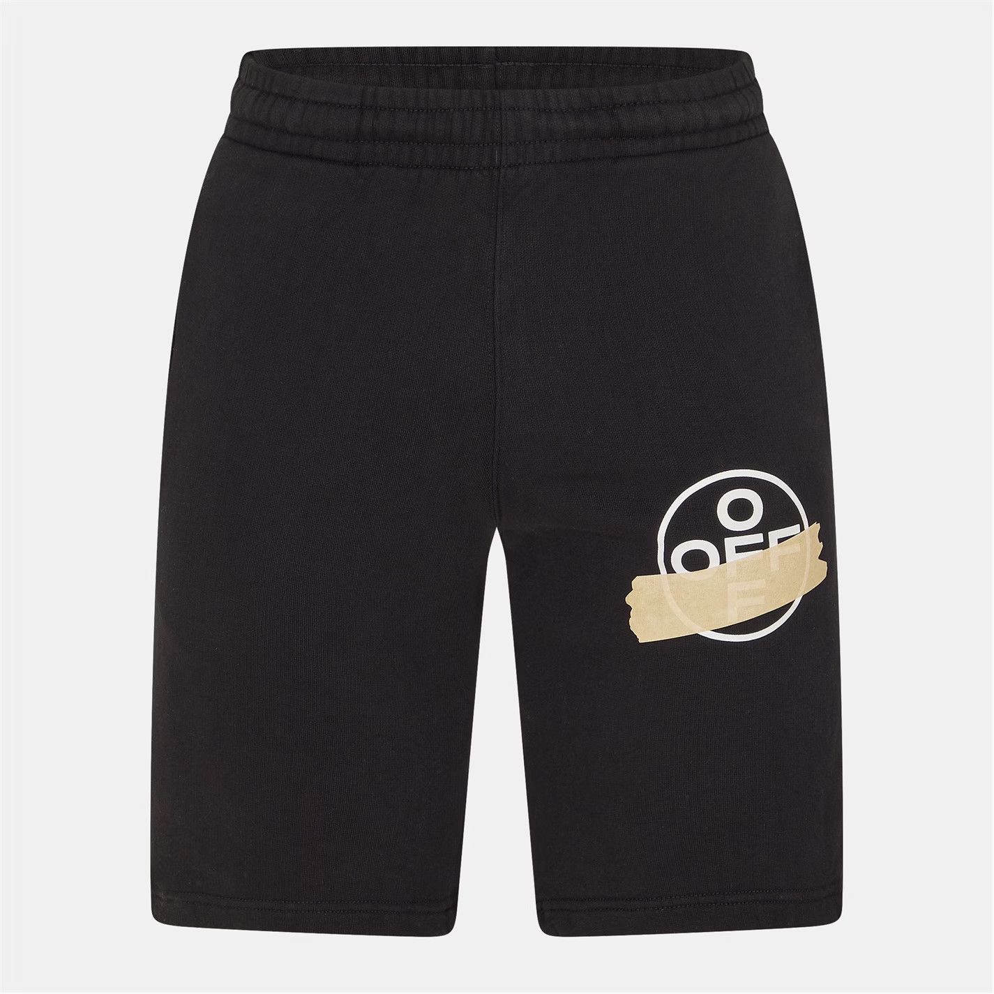 Off-White o1g2r1mq0326 Knee Length Fleece Jogger Shorts in Black Size US 28 / EU 44 - 1 Thumbnail