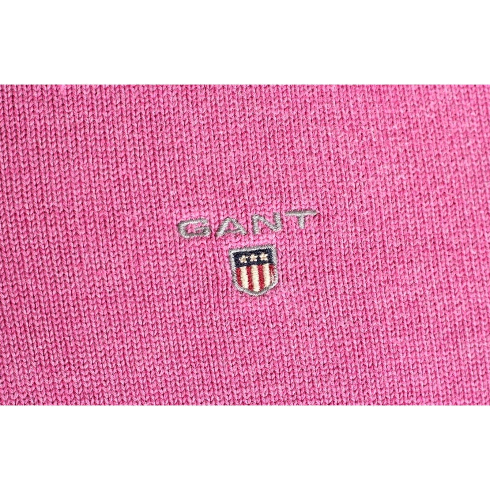 Gant GANT Jumper Sweater Men L Pink Cotton V-Neck VR1380 Size US L / EU 52-54 / 3 - 4 Thumbnail