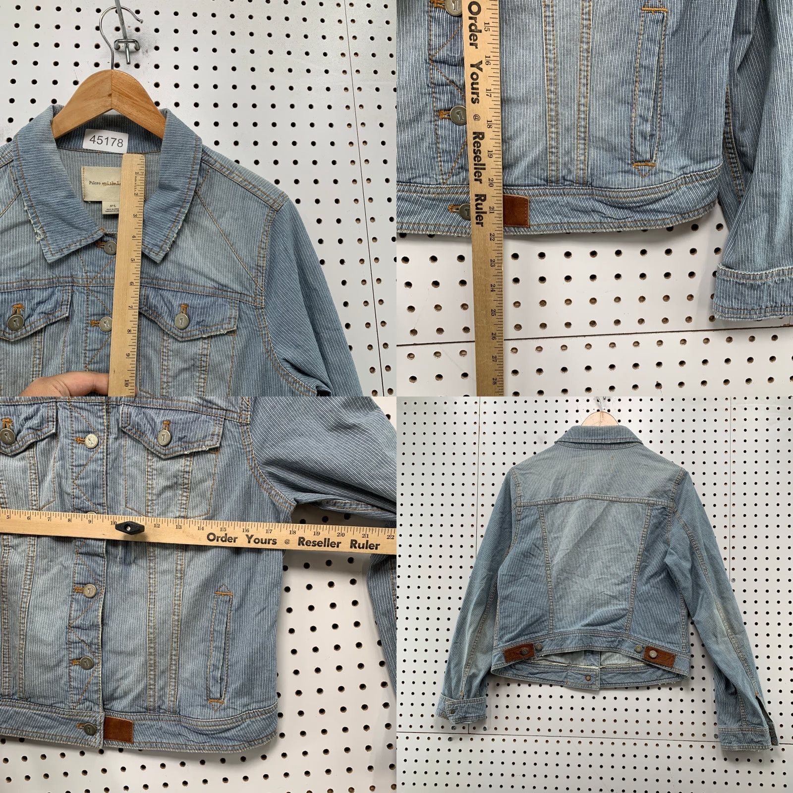 Vintage Pilcro Denim Jacket Womens Medium Blue Light Wash - Jacket - Pilcro - Denim - Blue - Casual - Women - M Size M / US 6-8 / IT 42-44 - 8 Thumbnail