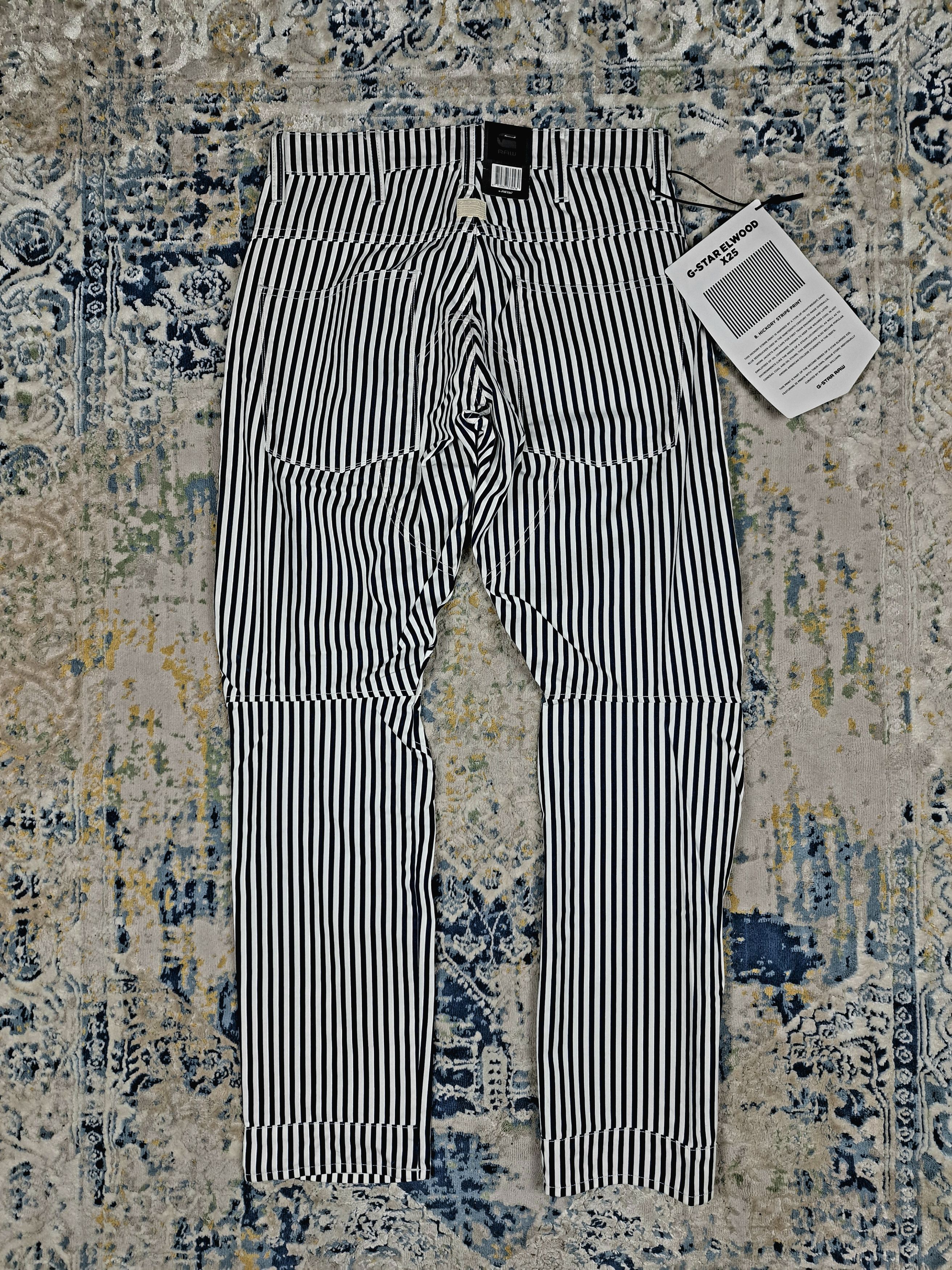 G-Star × Pharrell Pharell Williams G Star Raw Elwood Hickory Stripe Pant Size US 28 / EU 44 - 4 Thumbnail