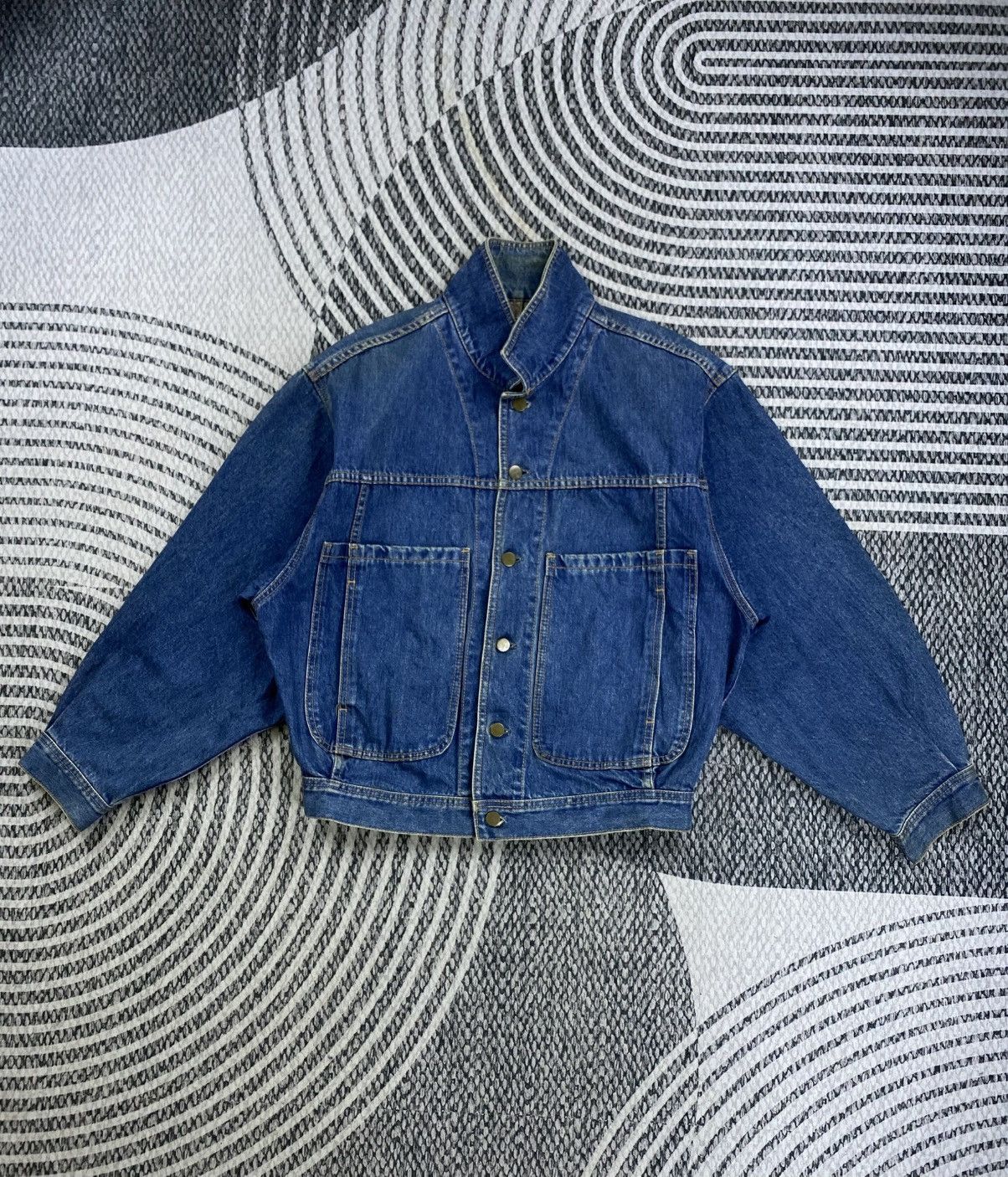 Japanese Brand Vintage 80s Driver’s Manual Rare Design Denim Jacket Size US L / EU 52-54 / 3 - 5 Thumbnail