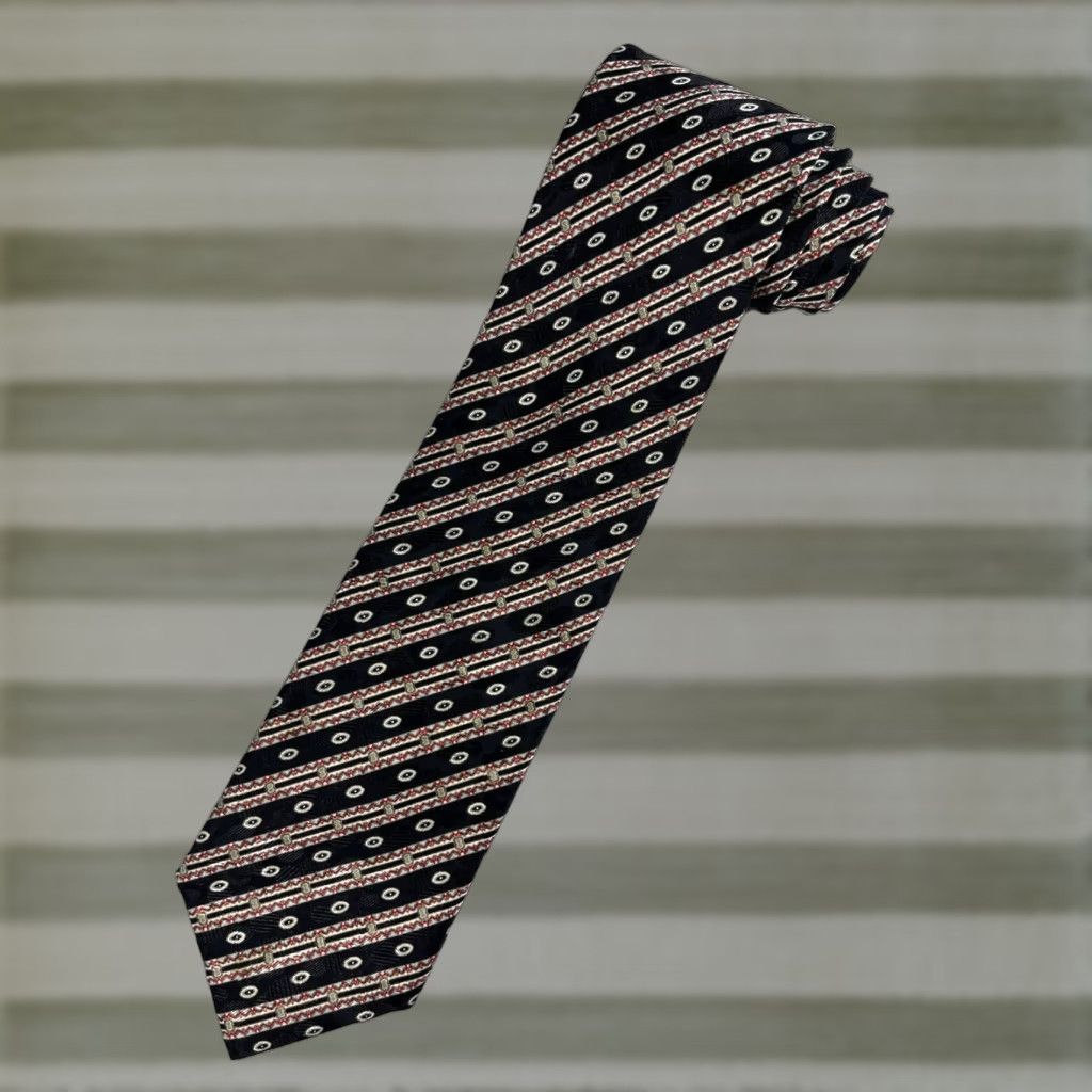 Stefano Ricci Stefano Ricci Men’s Silk Tie Striped Geometric Made in Italy Size ONE SIZE - 1 Thumbnail
