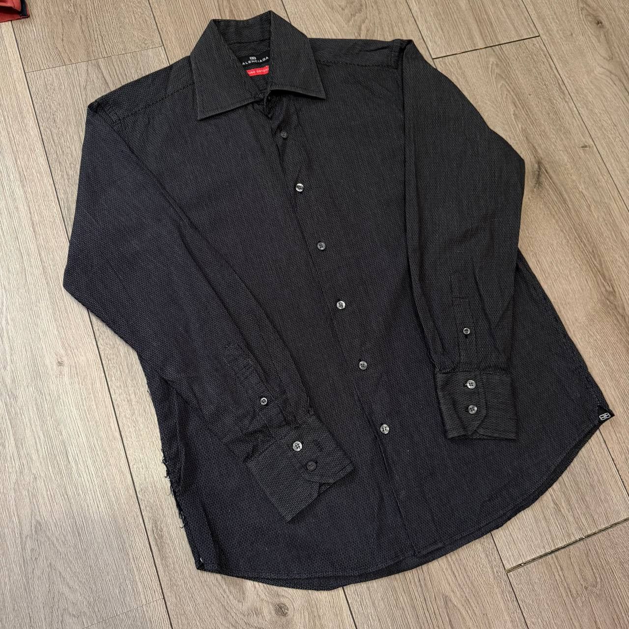 Balenciaga Balenciaga Mens Black Long Sleeve Shirt Size 15 1/2 39 Size US L / EU 52-54 / 3 - 4 Thumbnail