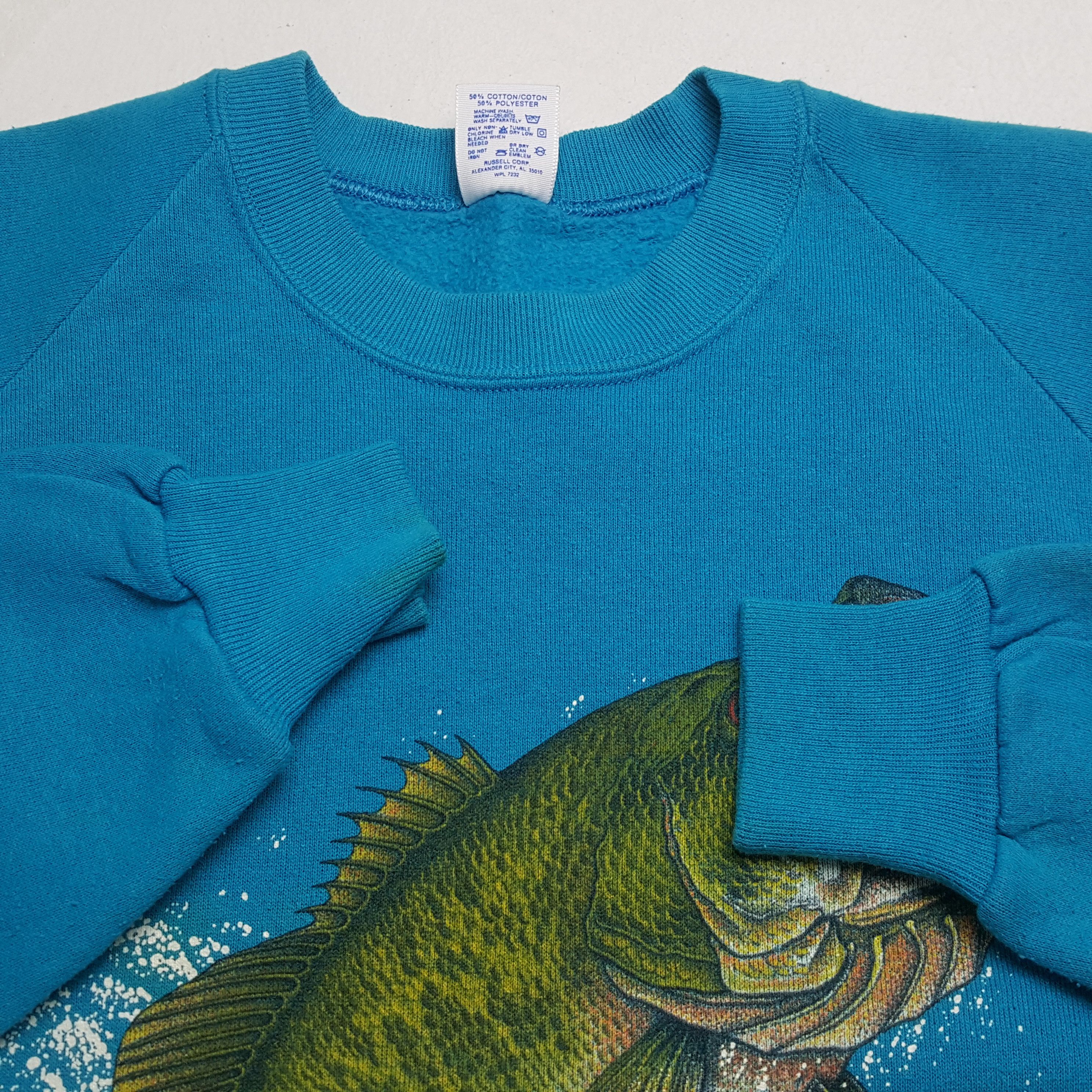 Vintage FISH ART Fishing Style Vintage Sweatshirt Size US M / EU 48-50 / 2 - 8 Thumbnail
