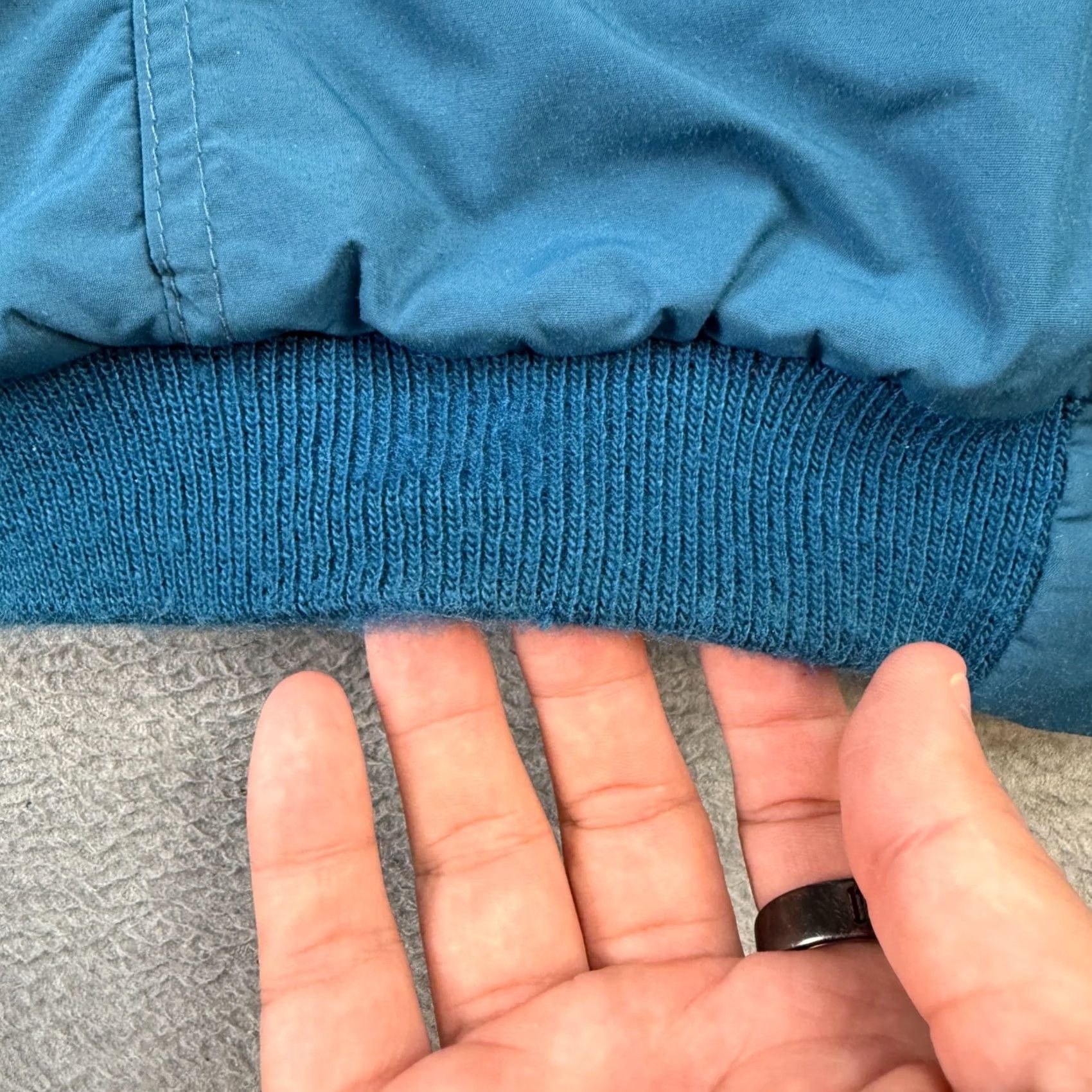 Vintage VINTAGE Woolrich Jacket Woolrich Bomber Jacket XL Men Blue Nylon Lined 90s Chore Pattern: Solid Size US XL / EU 56 / 4 - 5 Thumbnail